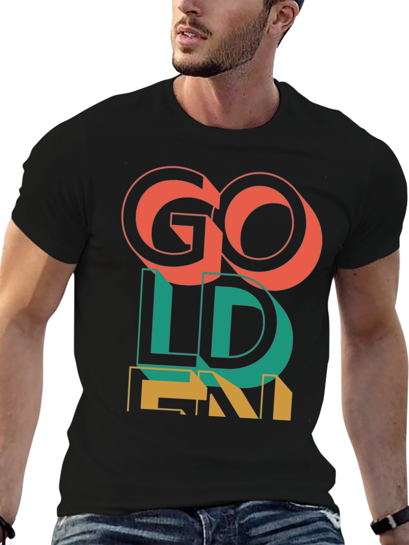 Go Golden Graphic T-Shirt - Mens Fashion Tee