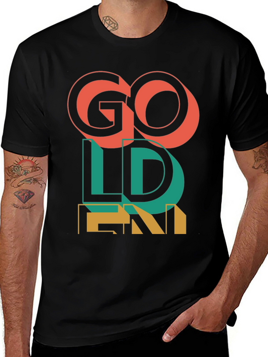 Go Golden Graphic T-Shirt - Mens Fashion Tee