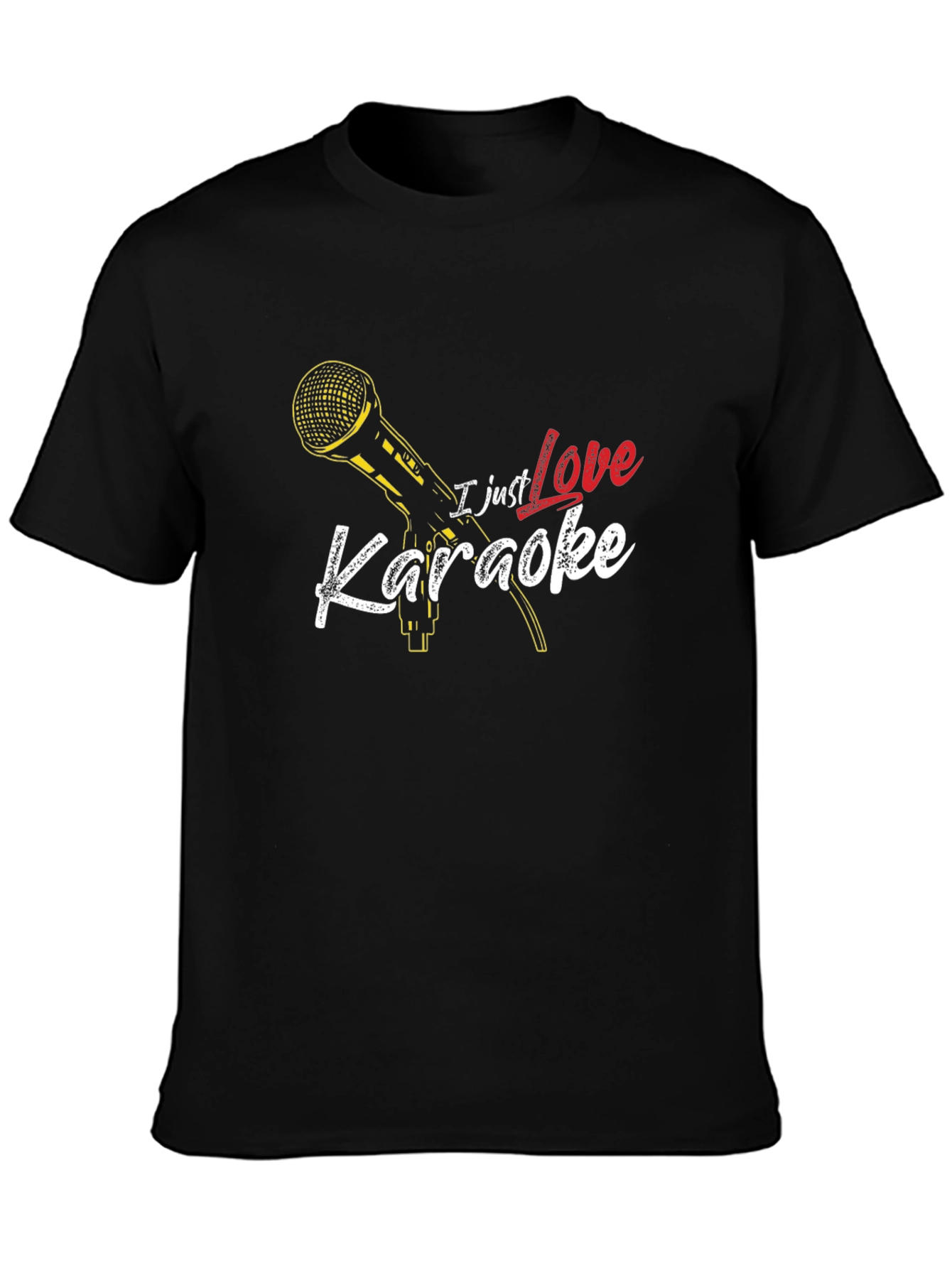 I Just Love Karaoke T-Shirt - Microphone Graphic Tee