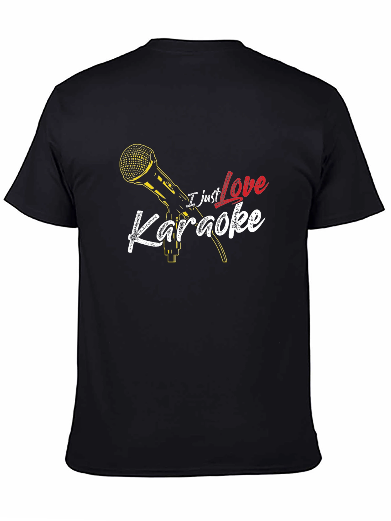 I Just Love Karaoke T-Shirt - Microphone Graphic Tee