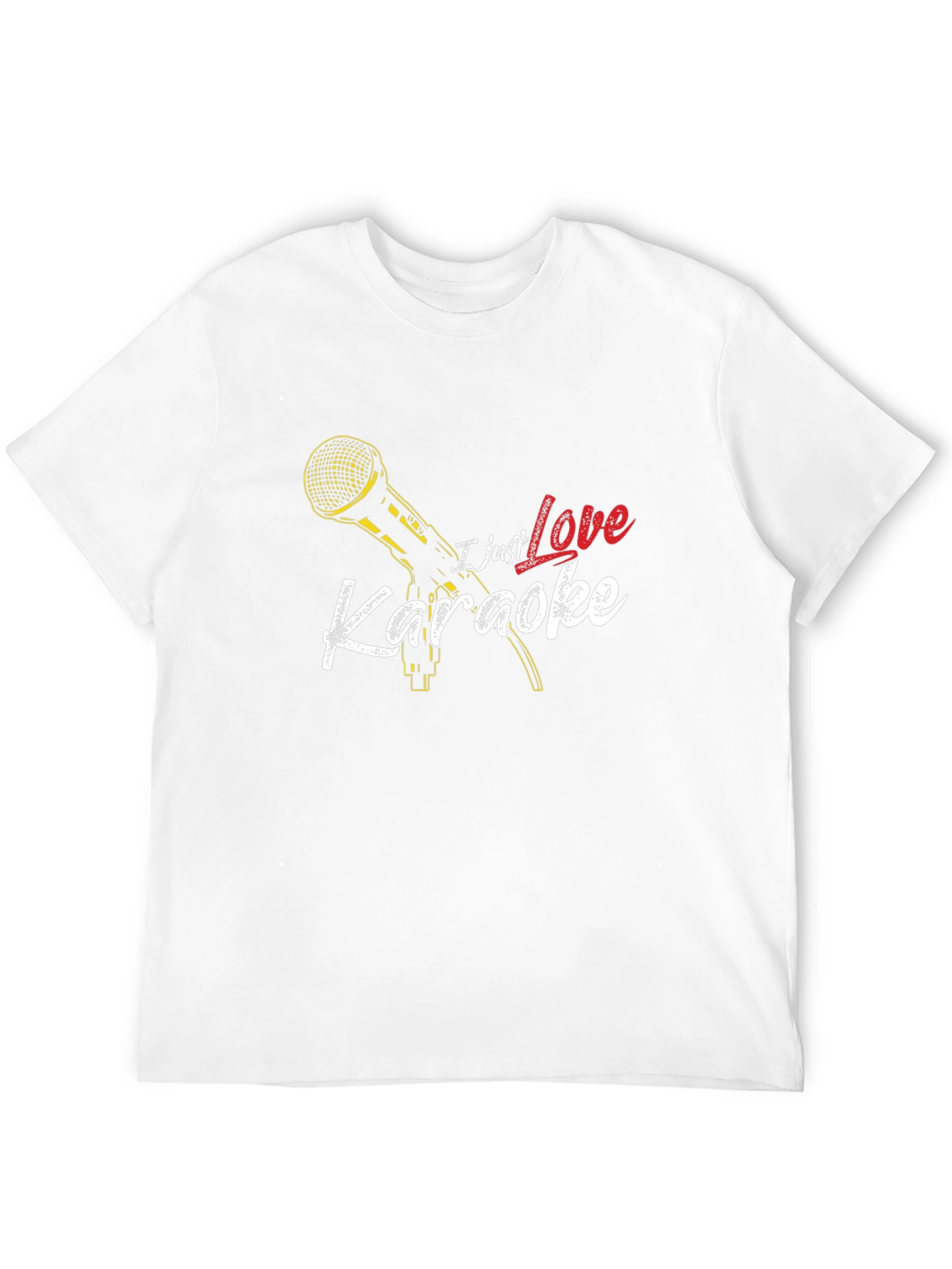 I Just Love Karaoke T-Shirt - Microphone Graphic Tee