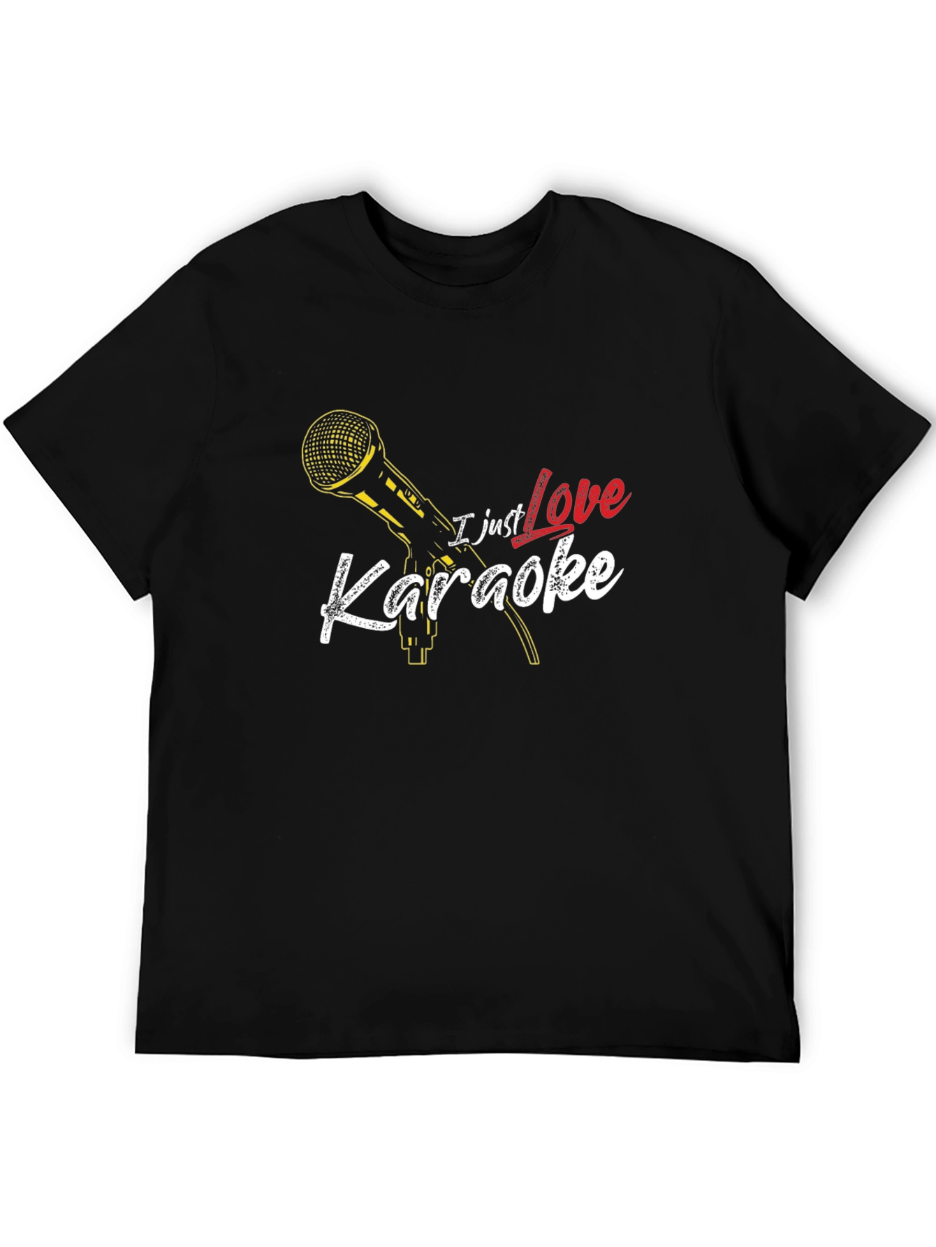 I Just Love Karaoke T-Shirt - Microphone Graphic Tee