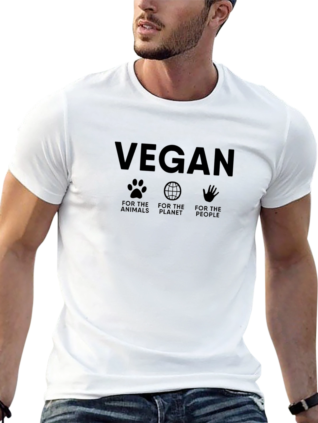 Vegan Graphic T-Shirt - For Animals Planet People