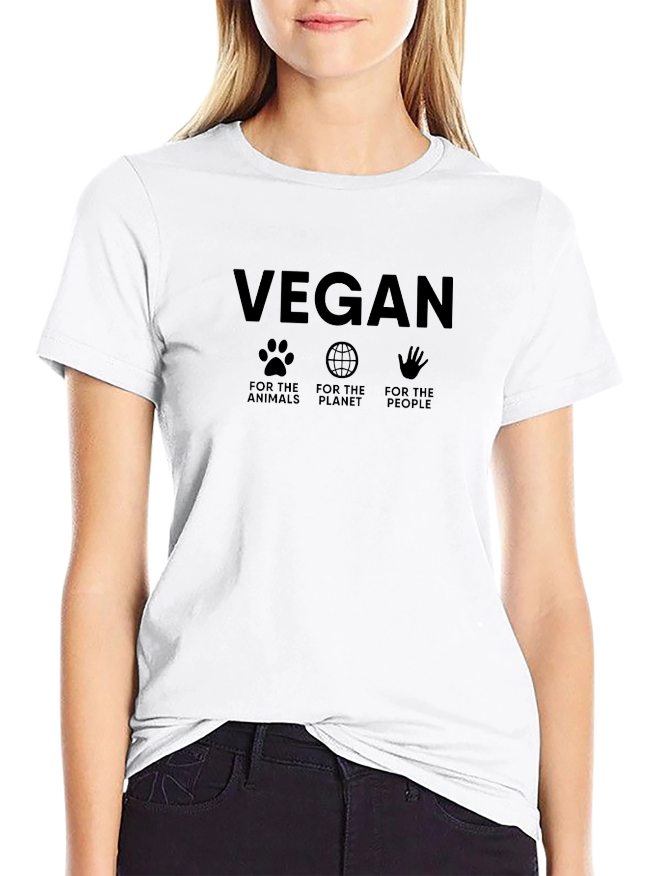 Vegan Graphic T-Shirt - For Animals Planet People