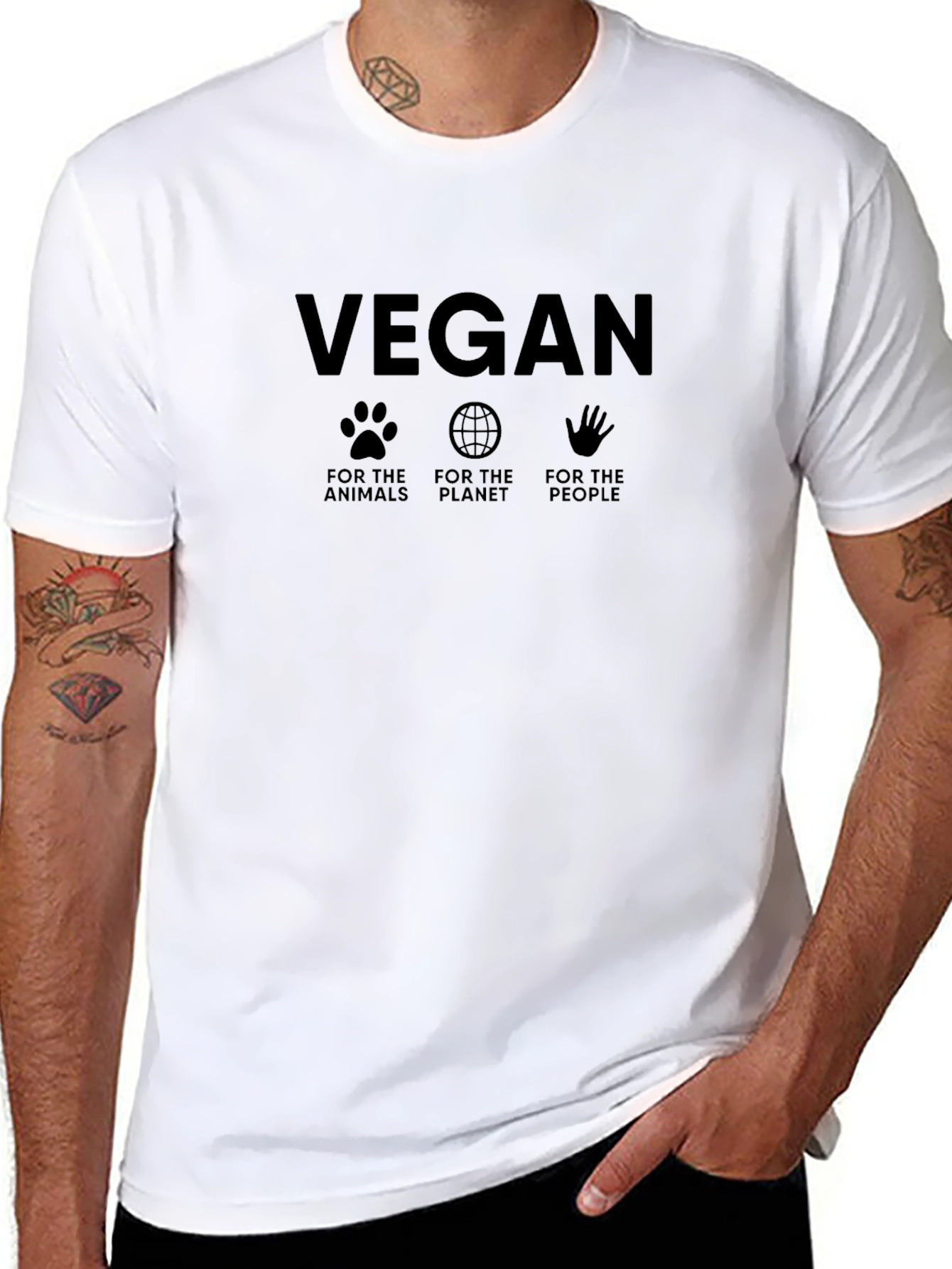 Vegan Graphic T-Shirt - For Animals Planet People