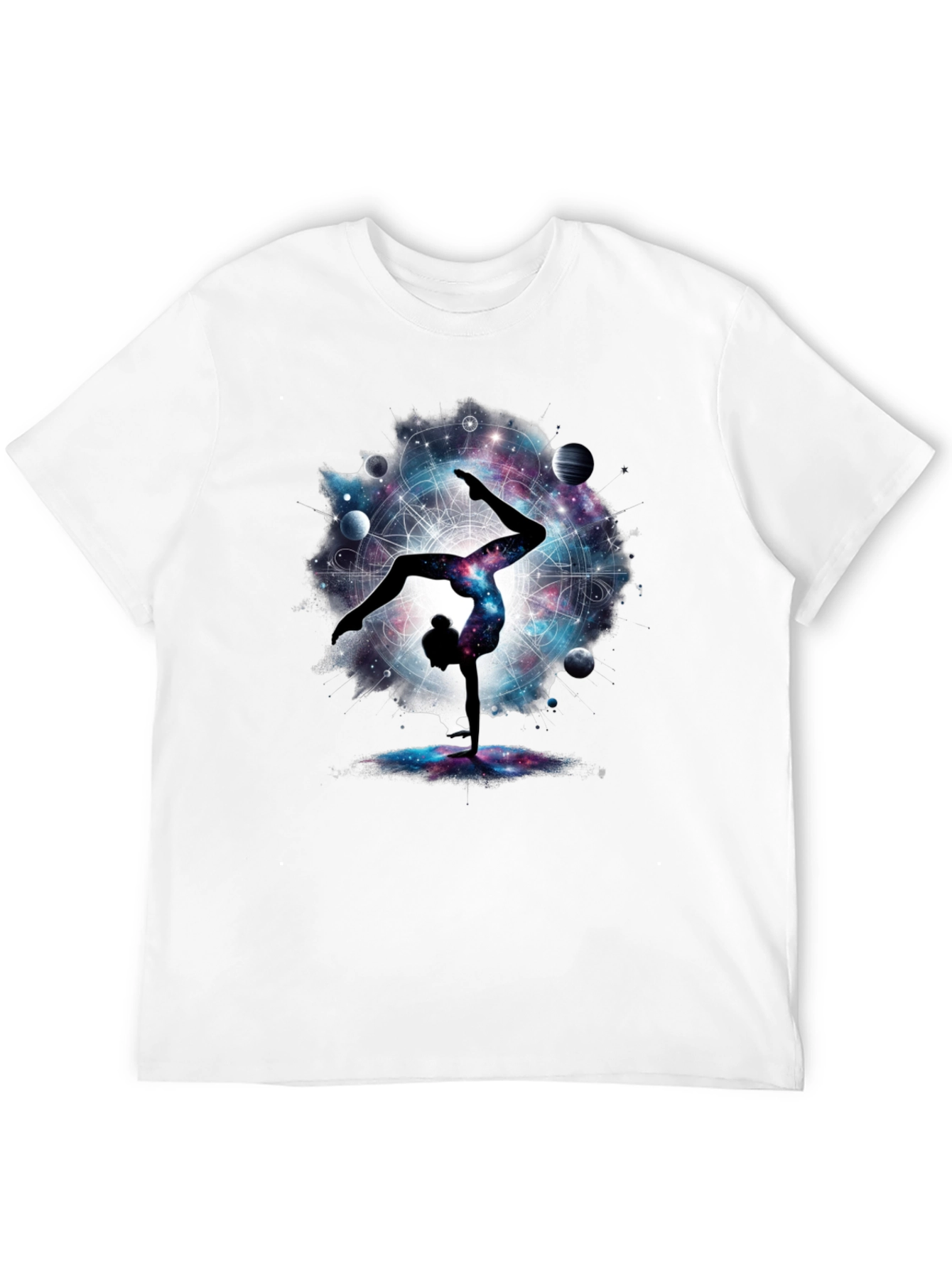 Cosmic Yoga Handstand T-Shirt - Black