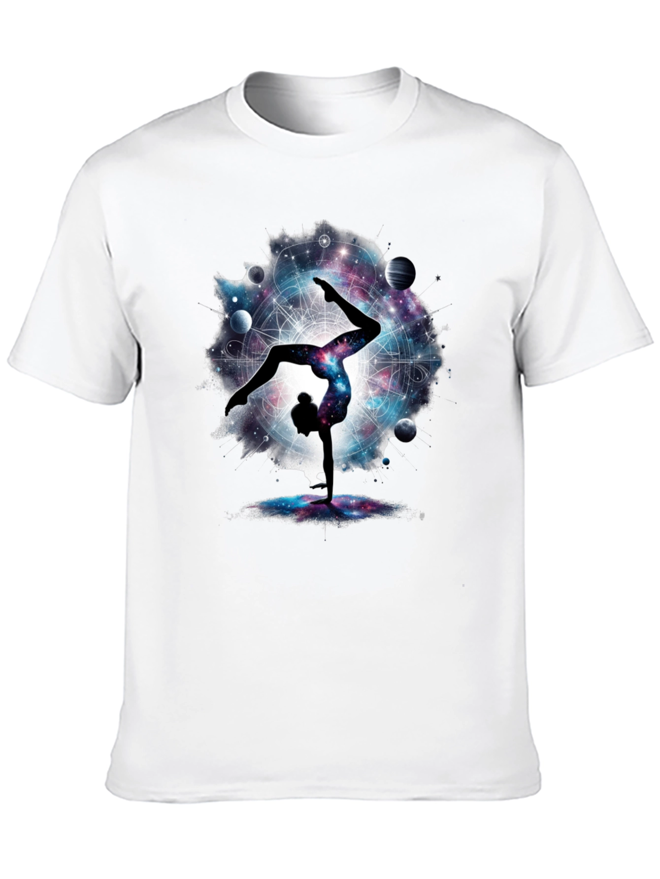 Cosmic Yoga Handstand T-Shirt - Black
