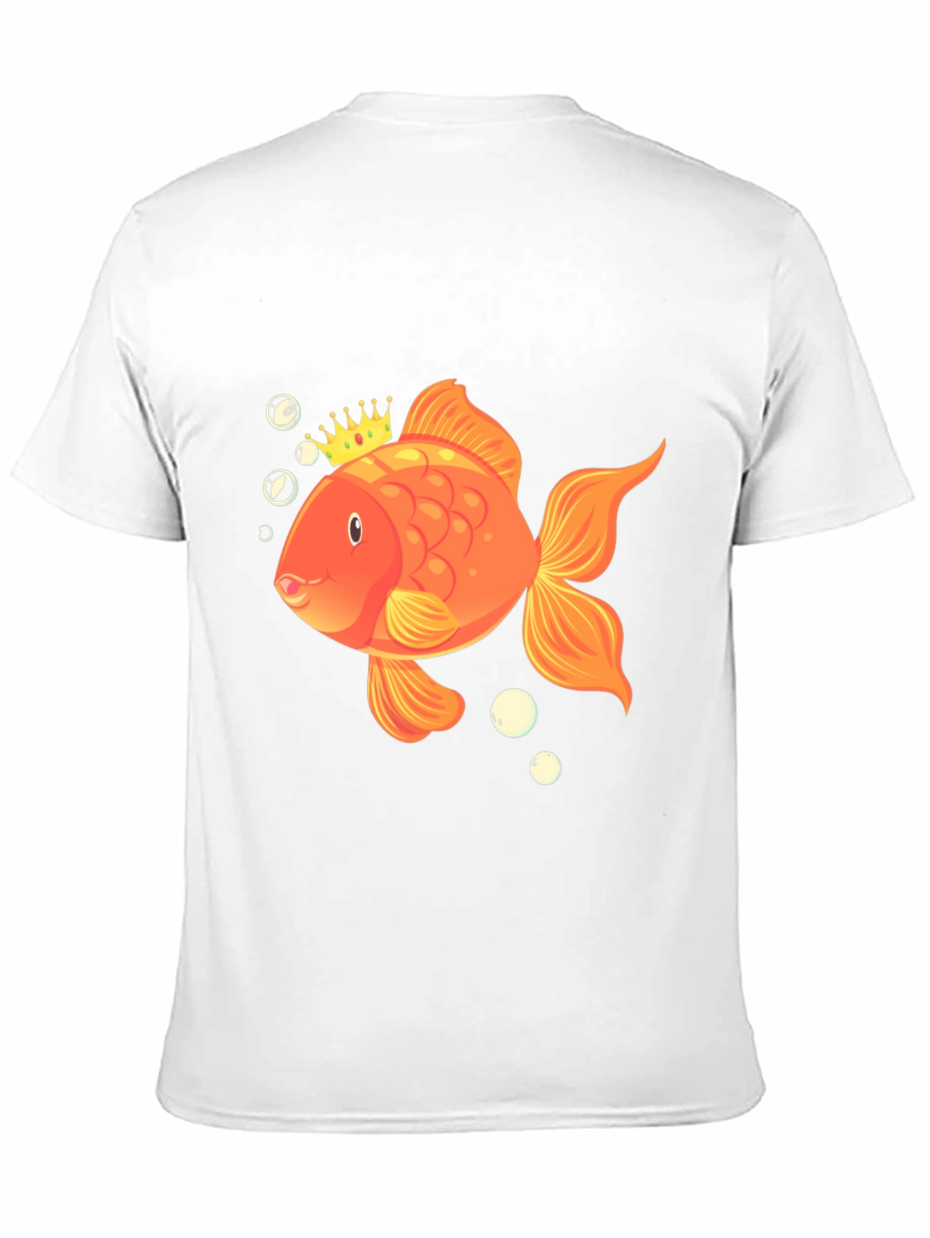 King Goldfish Black T-Shirt - Funny Fish Tee