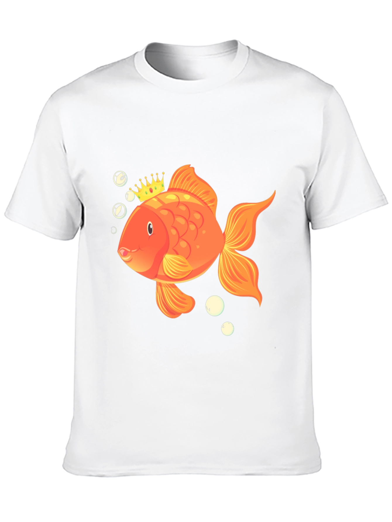 King Goldfish Black T-Shirt - Funny Fish Tee