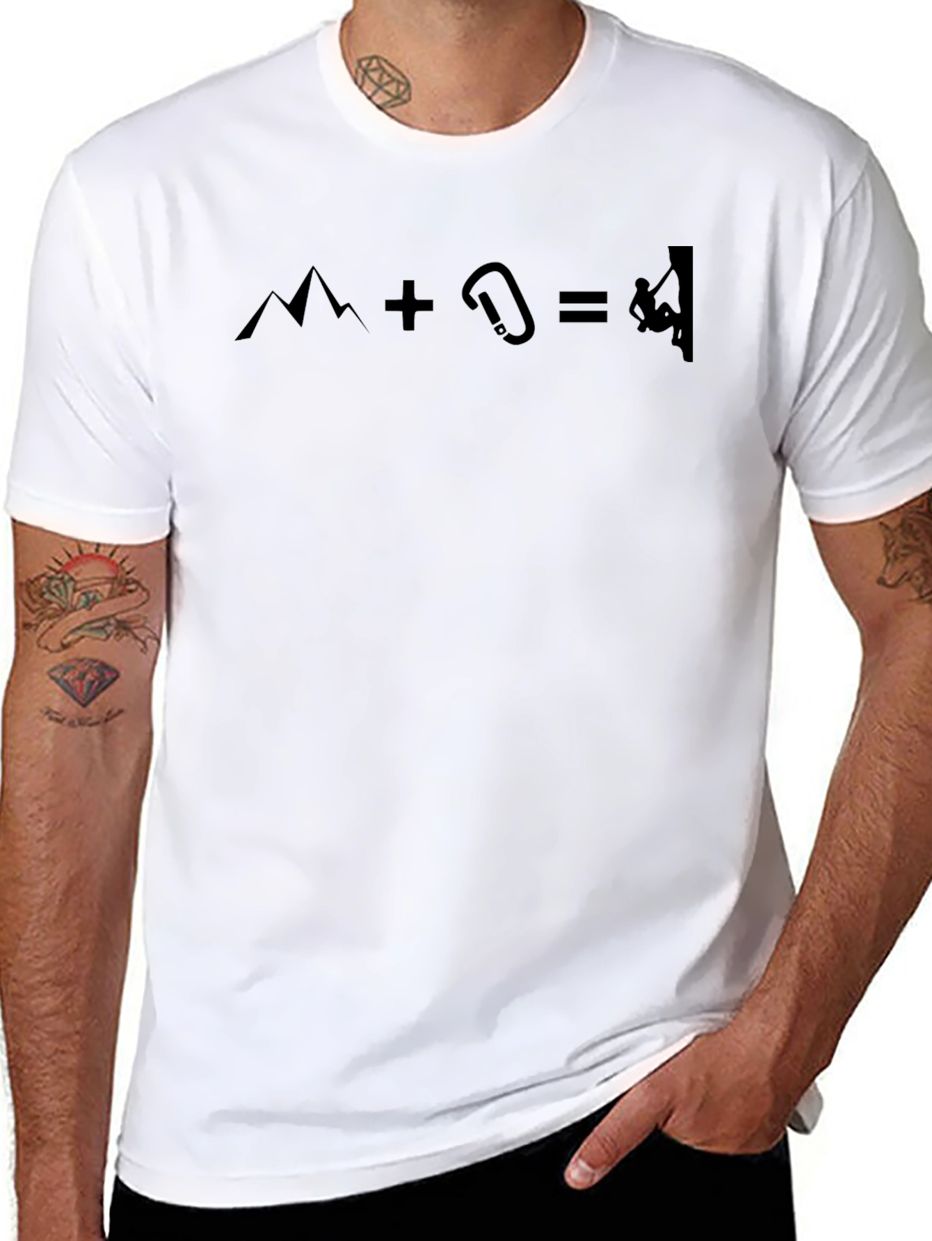 Mountain Climbing Equation Graphic Tee - Black