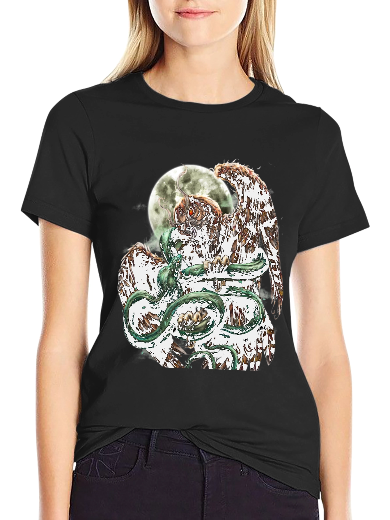 Owl and Serpent Graphic Tee