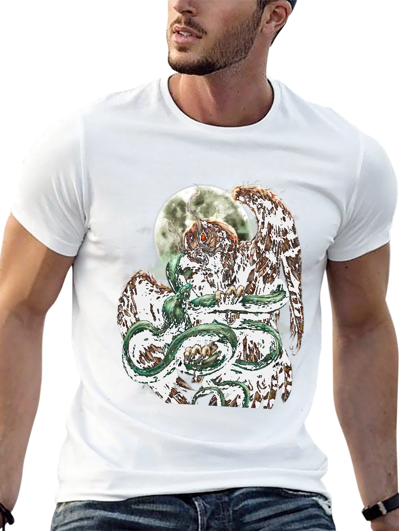 Owl and Serpent Graphic Tee