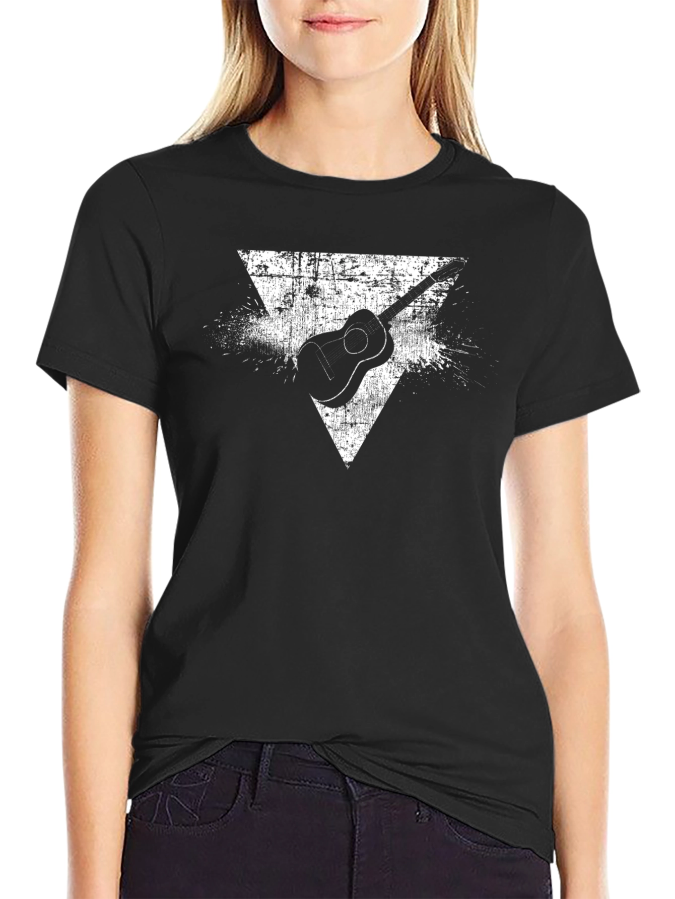 Distressed Guitar Triangle Graphic Tee