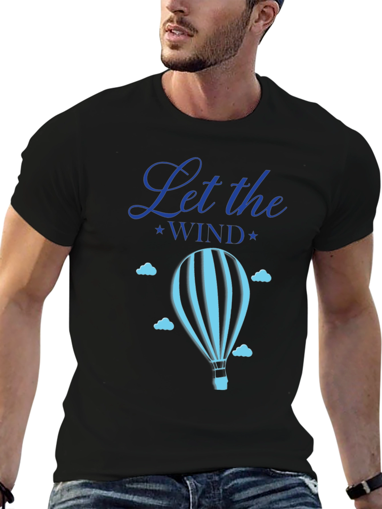 Let the Wind Hot Air Balloon Graphic Tee