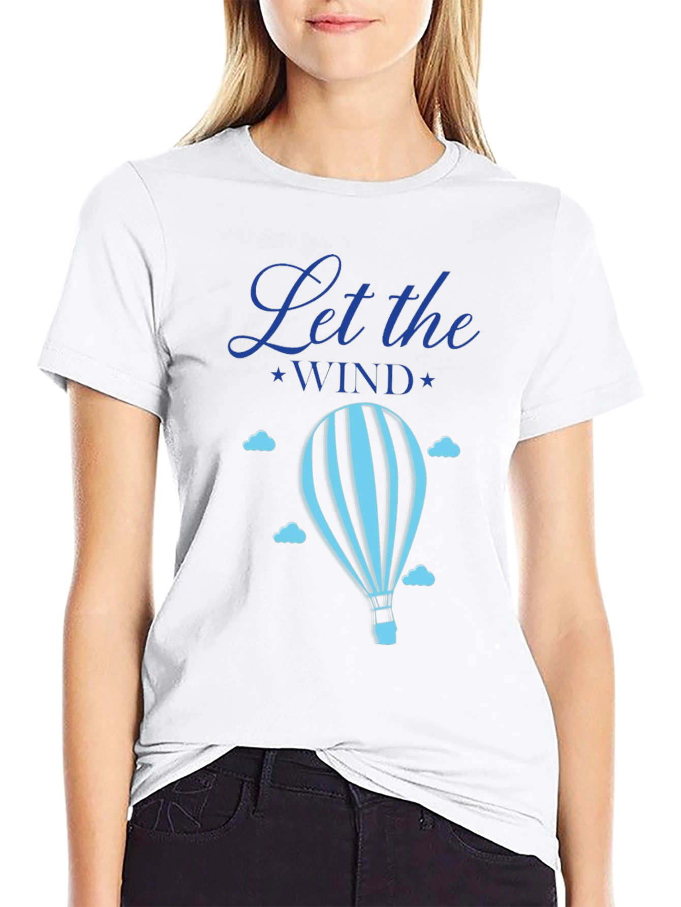 Let the Wind Hot Air Balloon Graphic Tee