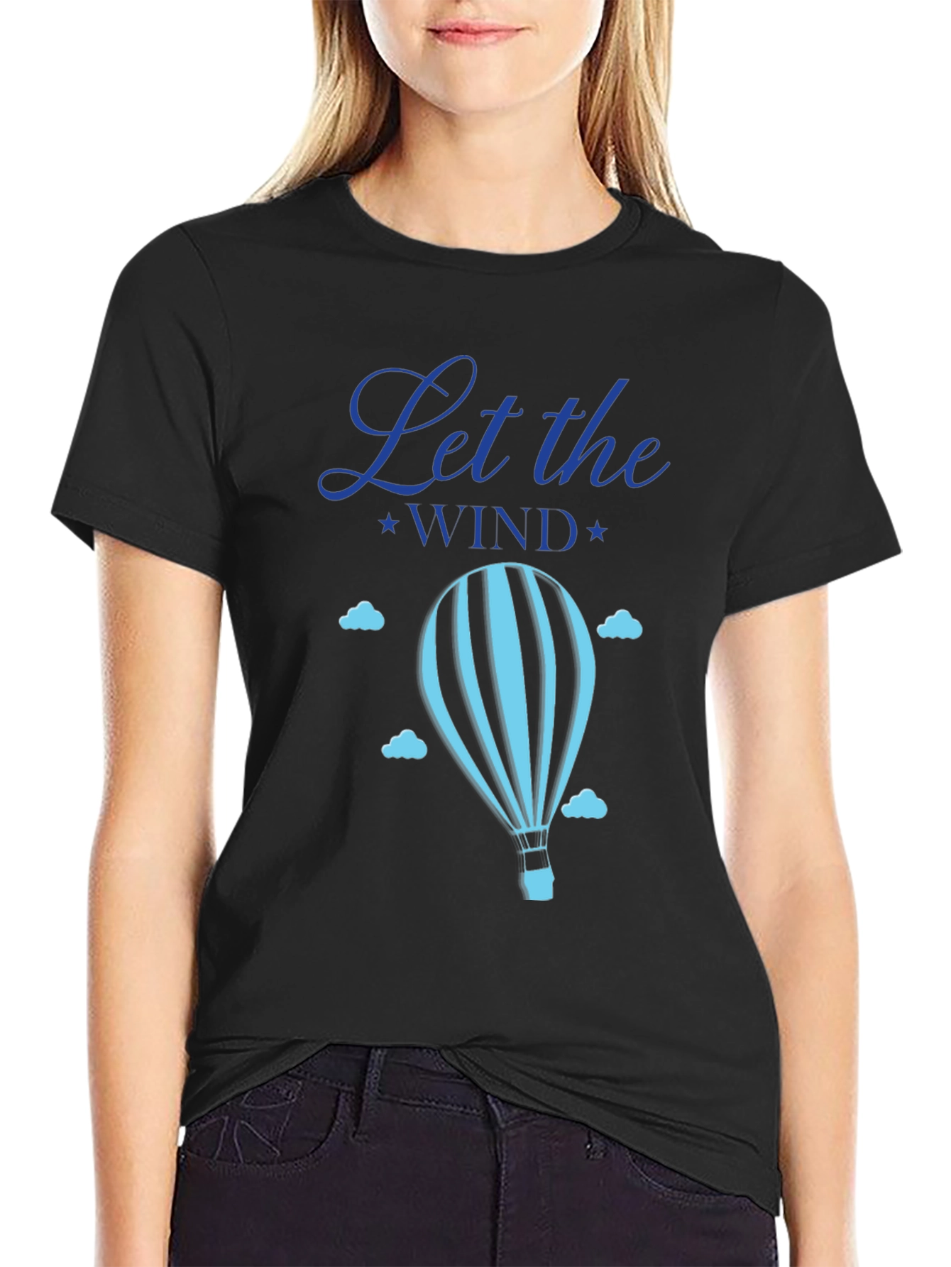 Let the Wind Hot Air Balloon Graphic Tee