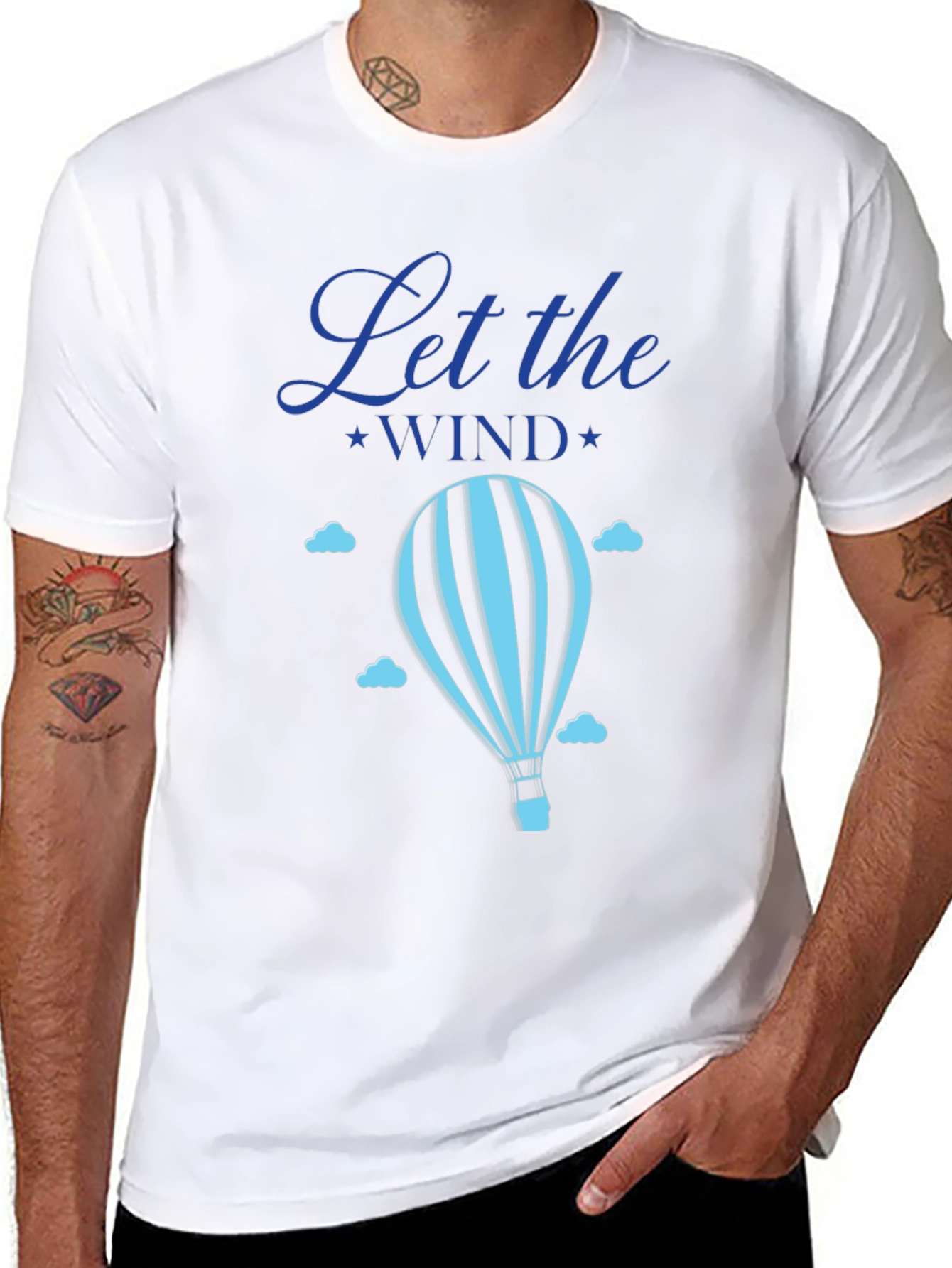 Let the Wind Hot Air Balloon Graphic Tee
