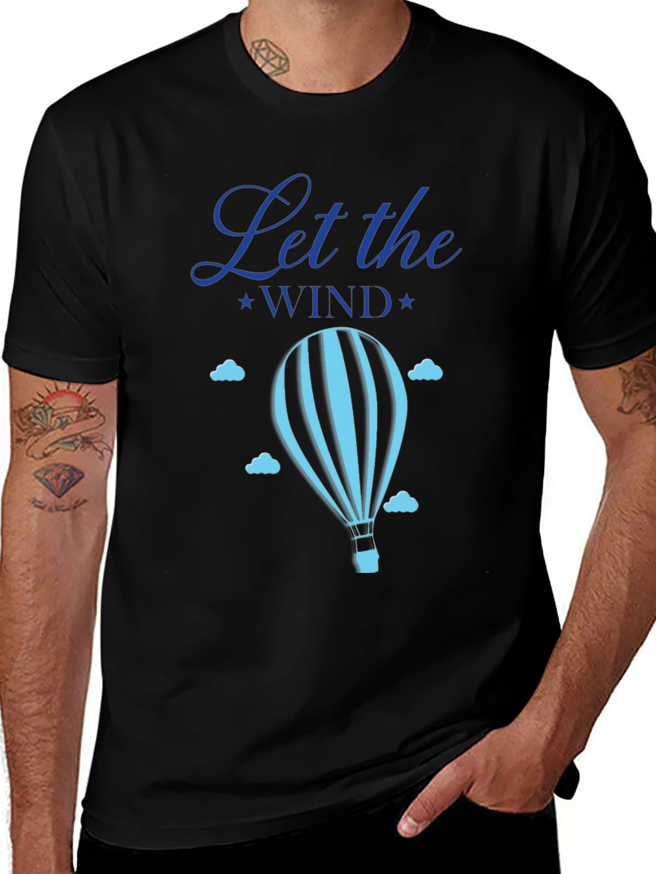 Let the Wind Hot Air Balloon Graphic Tee