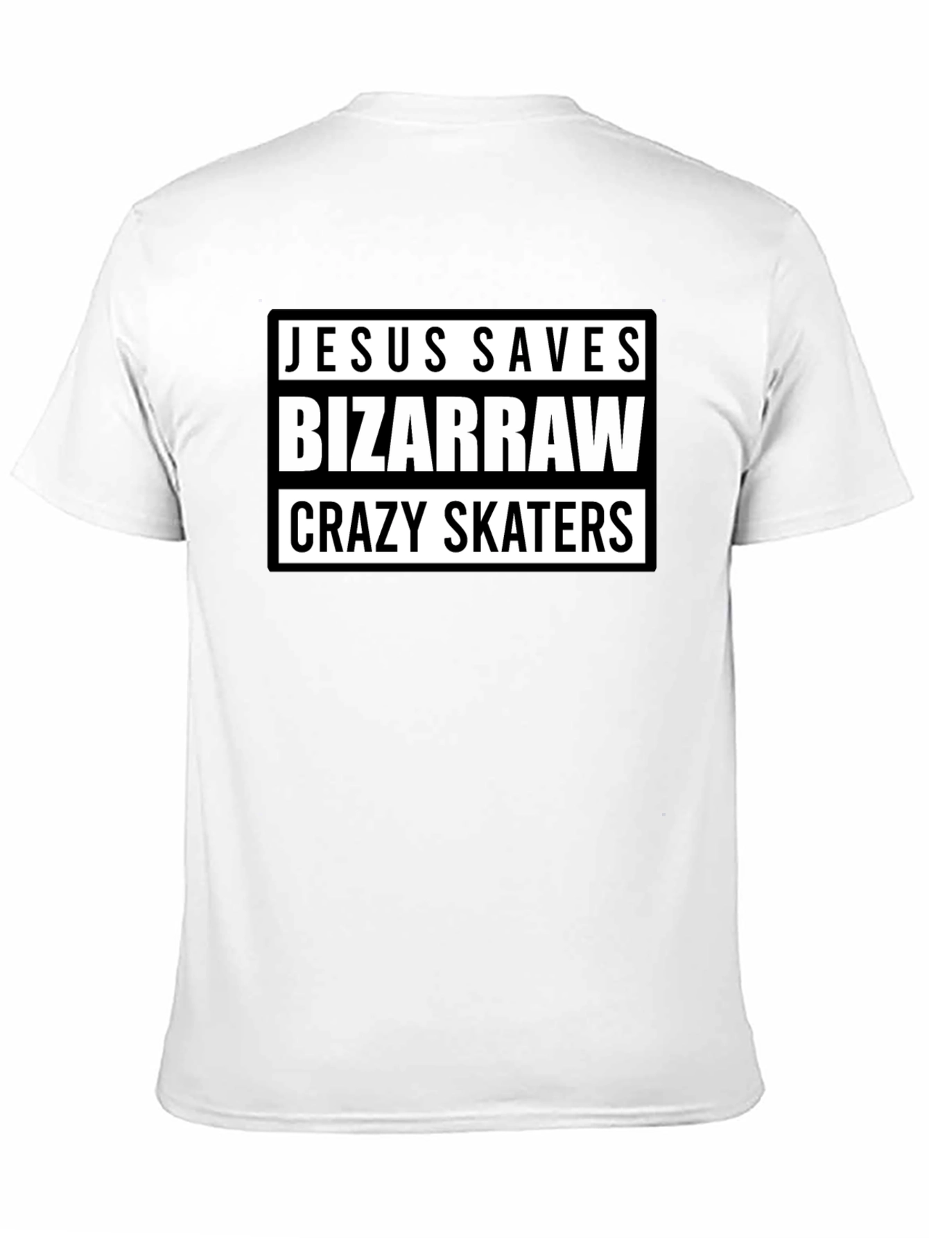Jesus Saves Bizarraw Crazy Skaters Black T-Shirt