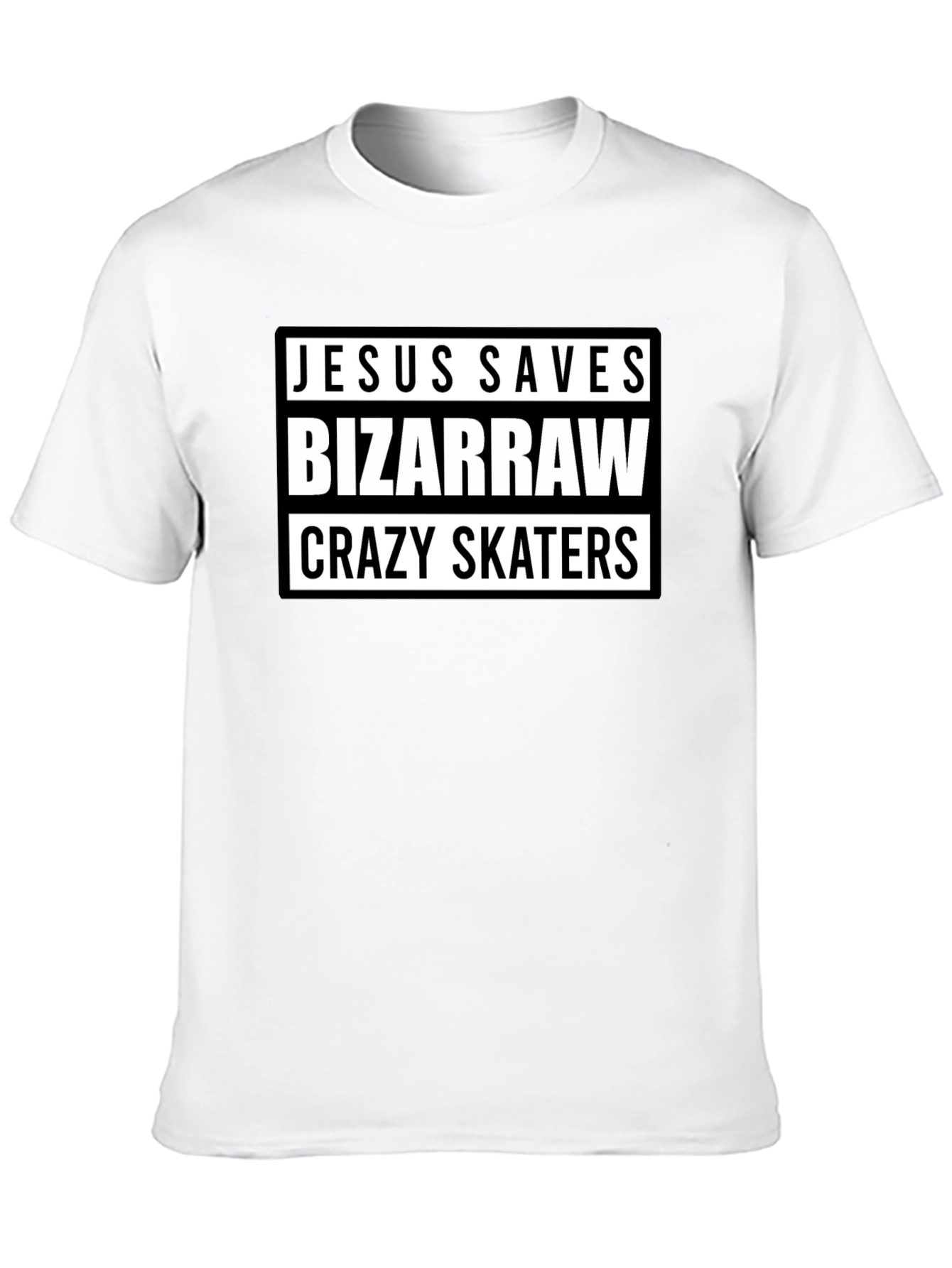 Jesus Saves Bizarraw Crazy Skaters Black T-Shirt