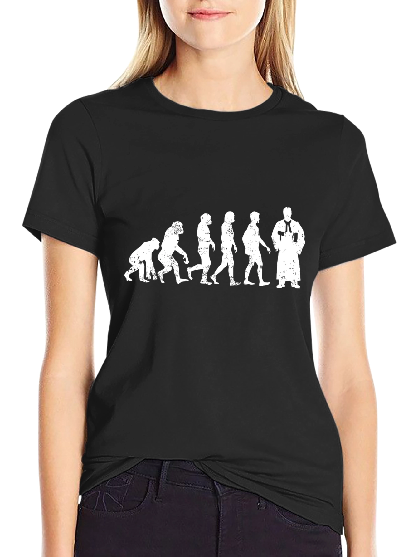 Evolution of Man to Priest T-Shirt