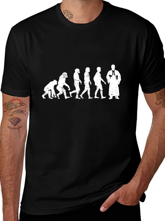 Evolution of Man to Priest T-Shirt