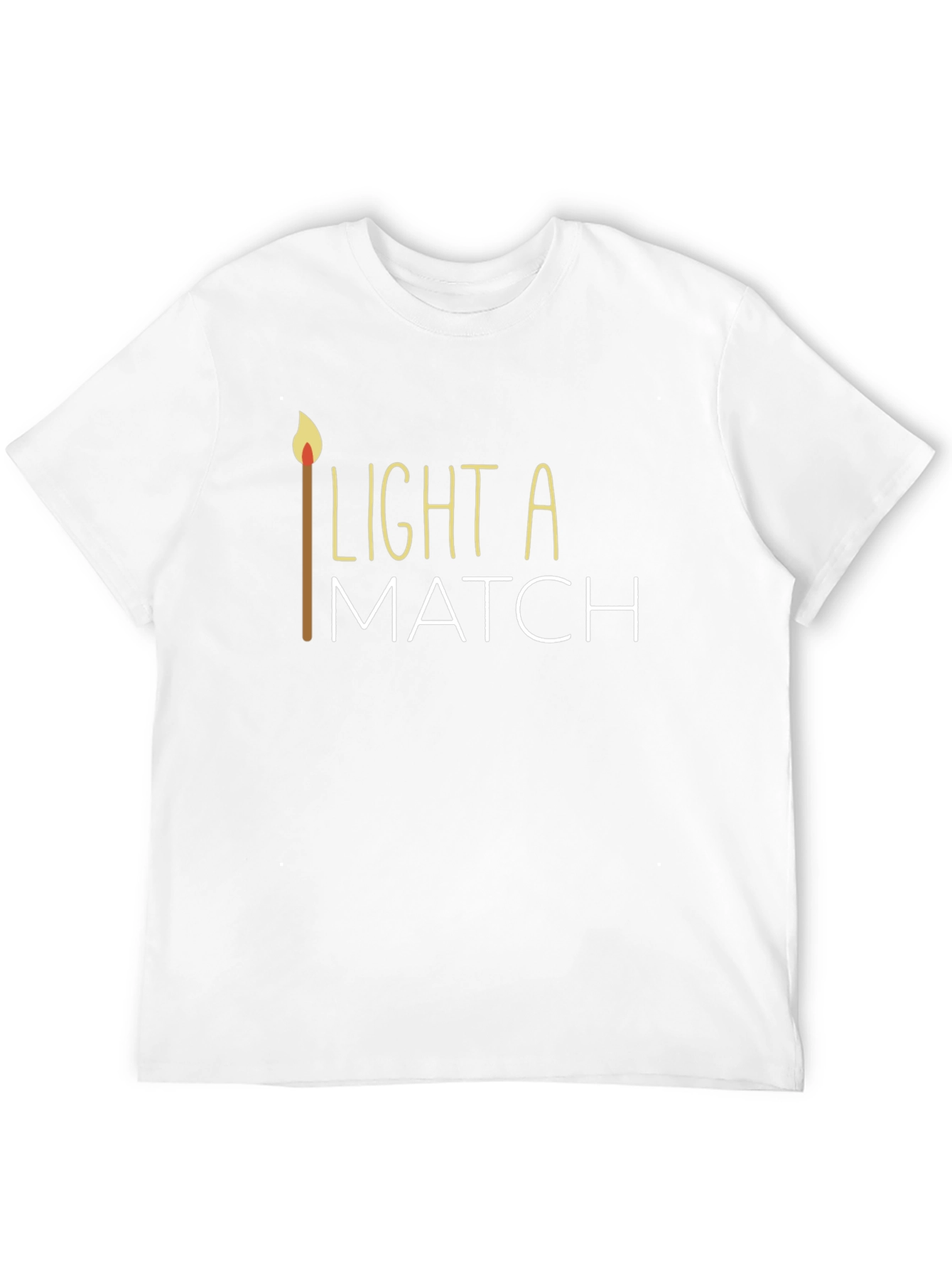 Light a Match Graphic Tee - Stylish Black T-Shirt