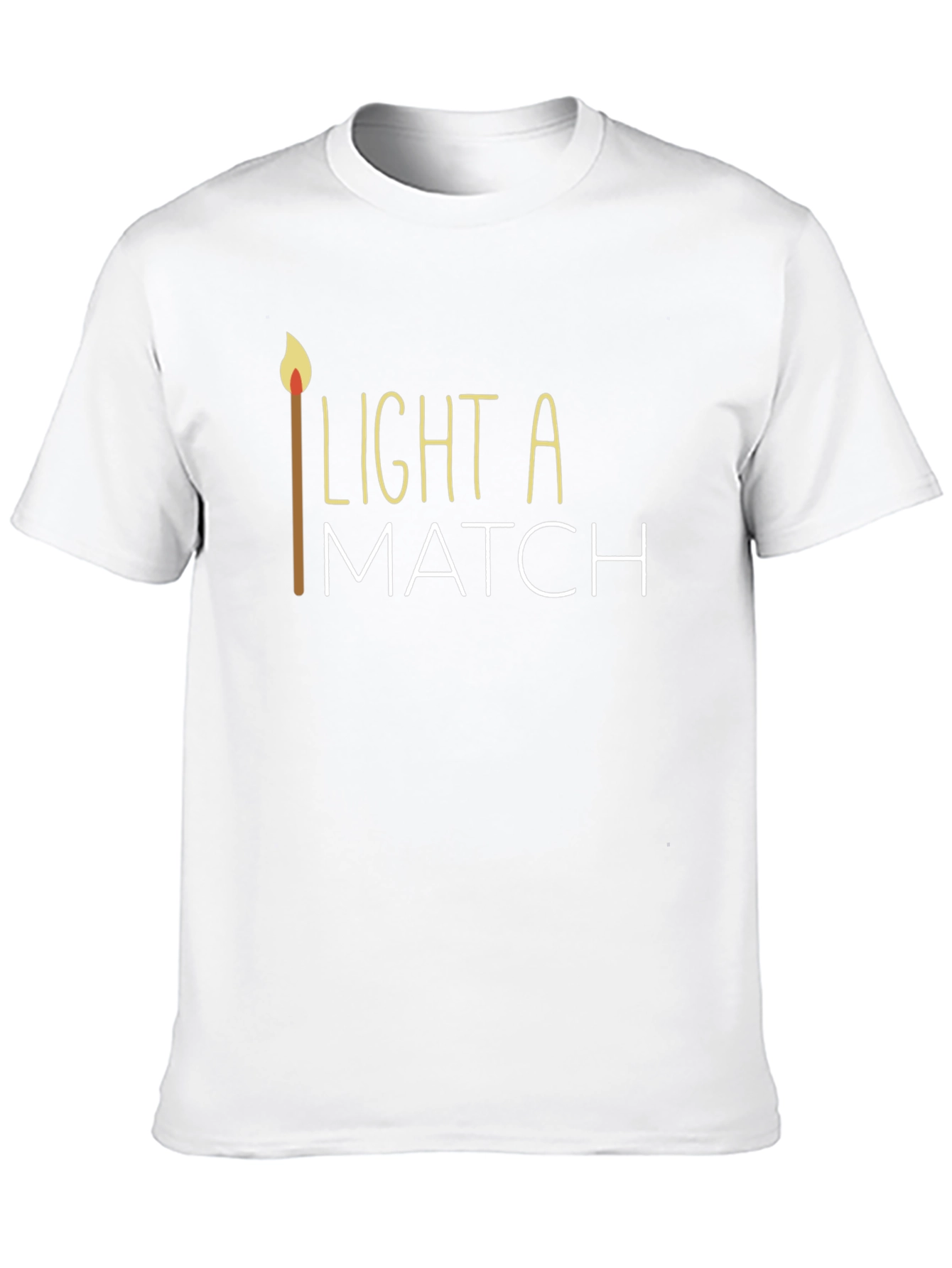 Light a Match Graphic Tee - Stylish Black T-Shirt