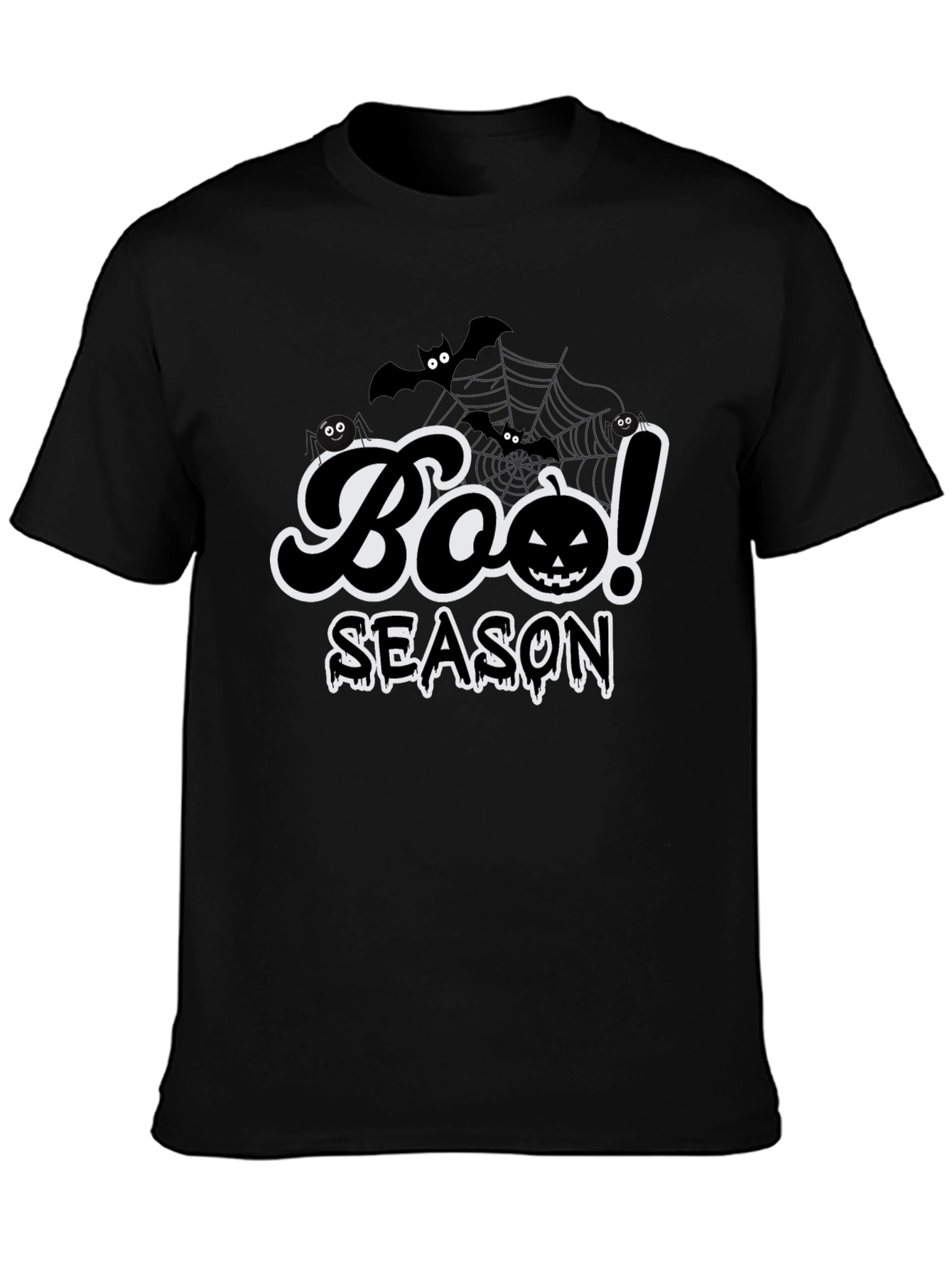Boo Season Halloween T-Shirt Black Spooky Fun