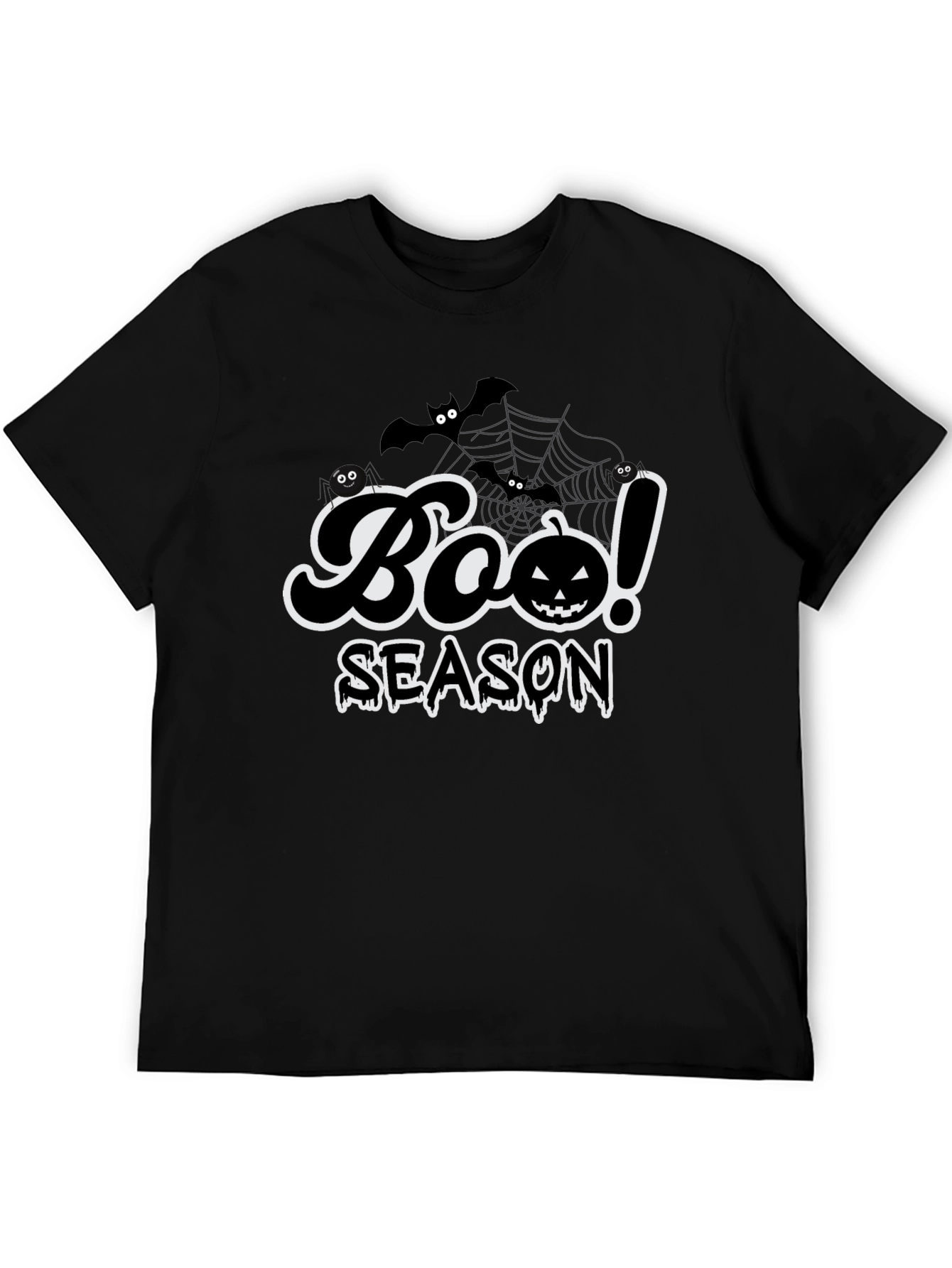 Boo Season Halloween T-Shirt Black Spooky Fun