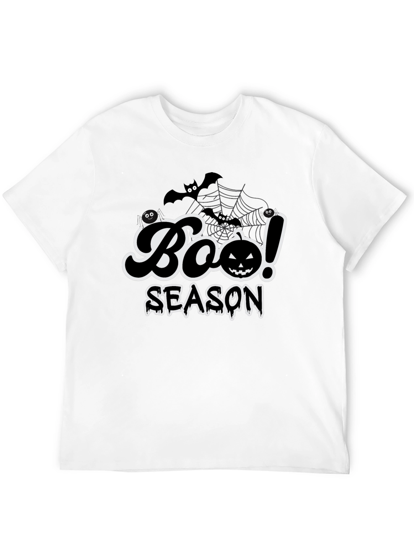 Boo Season Halloween T-Shirt Black Spooky Fun