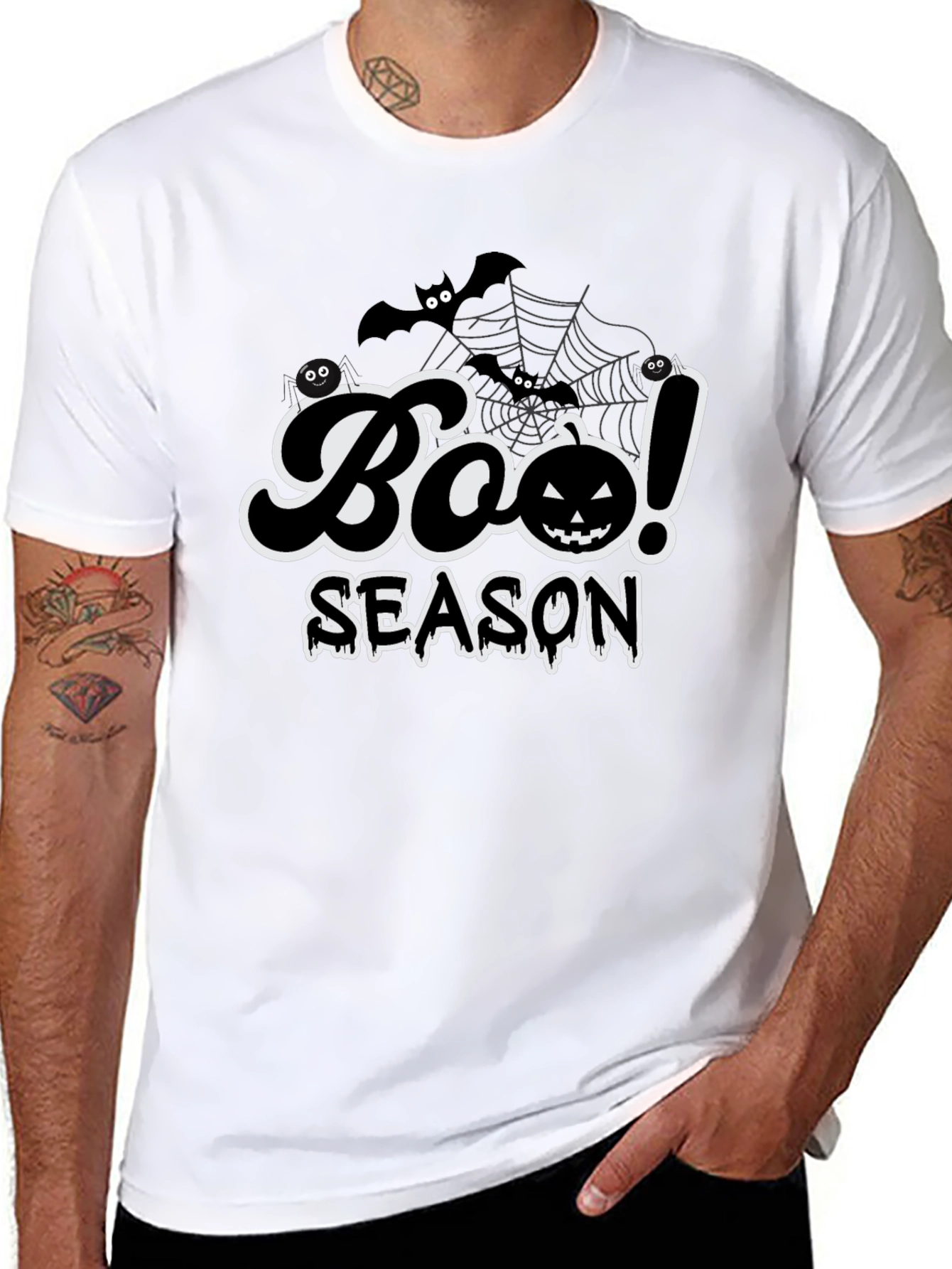 Boo Season Halloween T-Shirt Black Spooky Fun