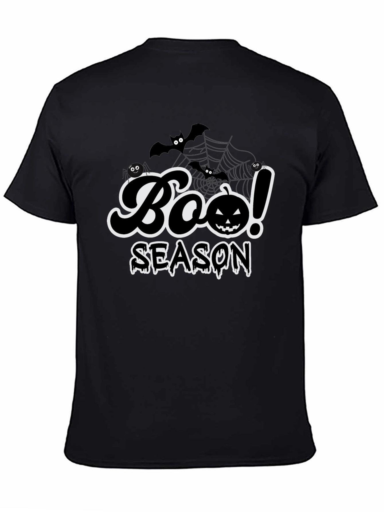 Boo Season Halloween T-Shirt Black Spooky Fun