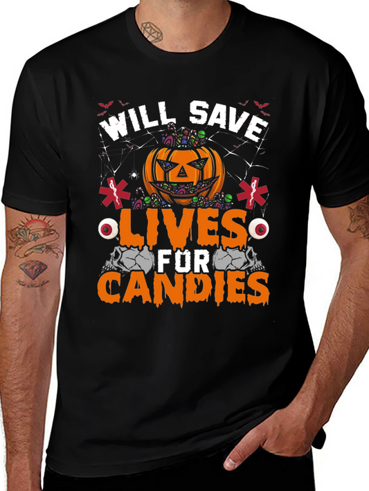 Will Save Lives For Candies Halloween T-Shirt