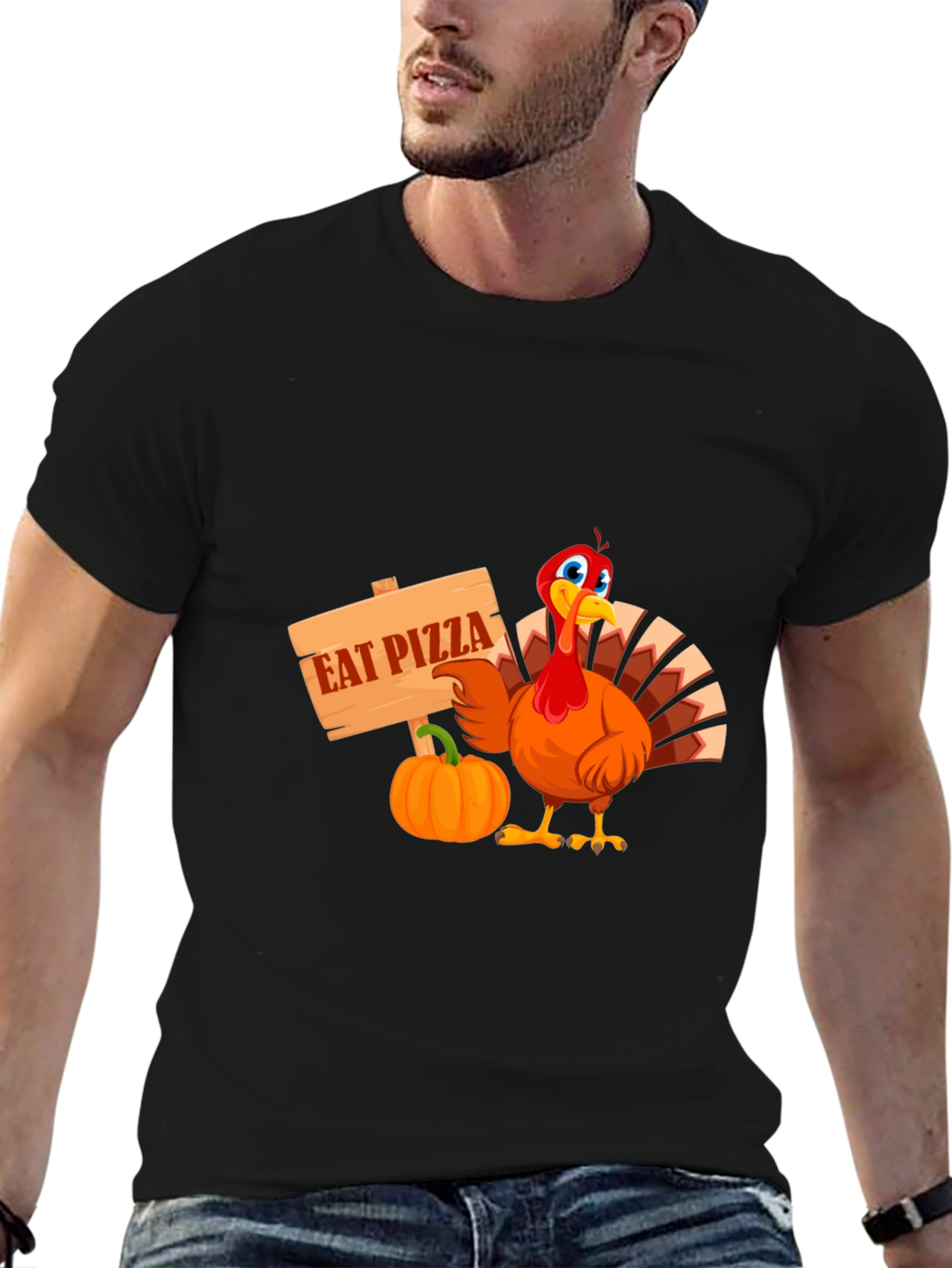Eat Pizza Thanksgiving Turkey Tee