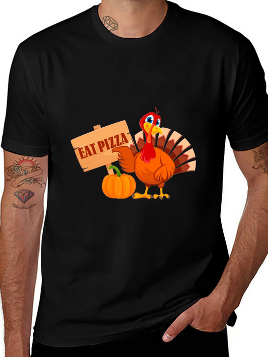 Eat Pizza Thanksgiving Turkey Tee