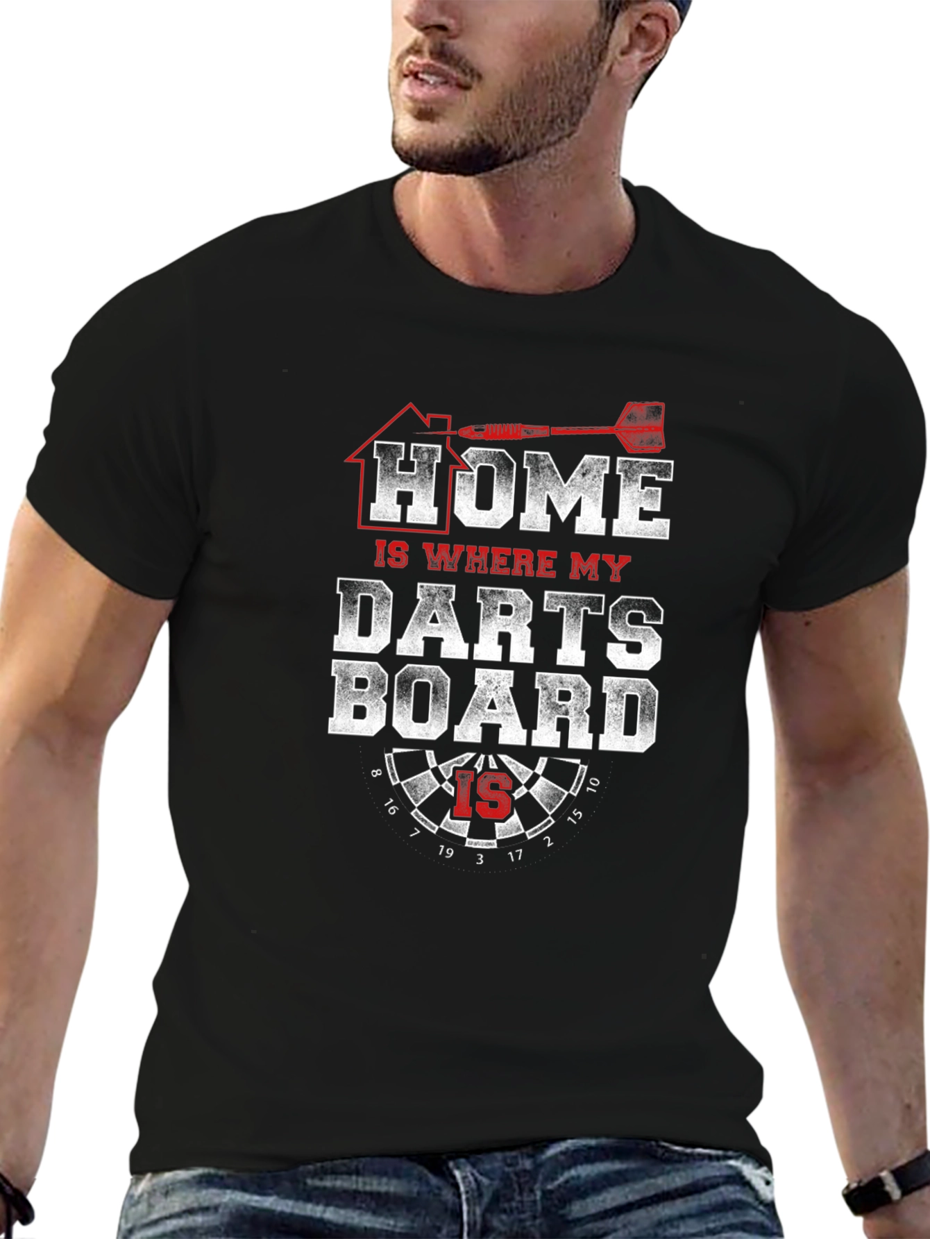 Home is Where My Dartboard Is - Novelty T-Shirt