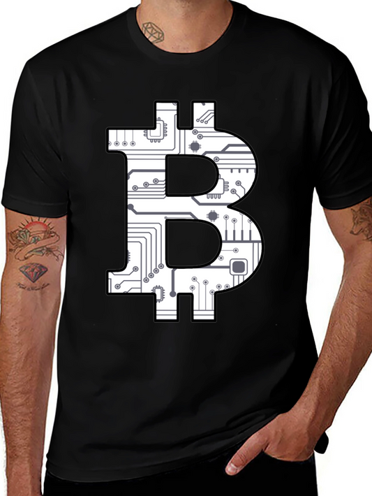 Bitcoin Circuit Board Graphic T-Shirt