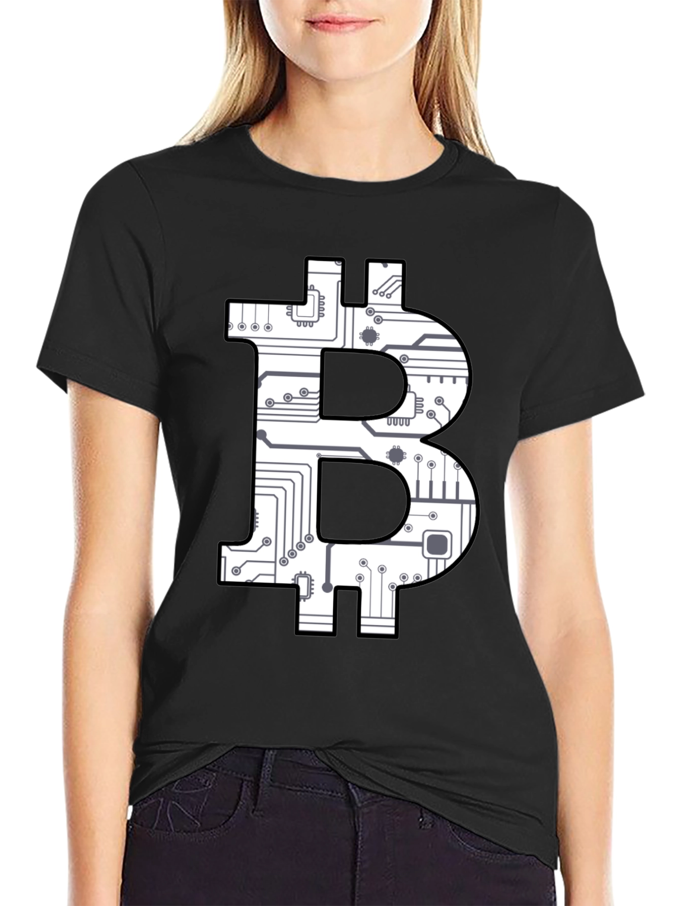 Bitcoin Circuit Board Graphic T-Shirt