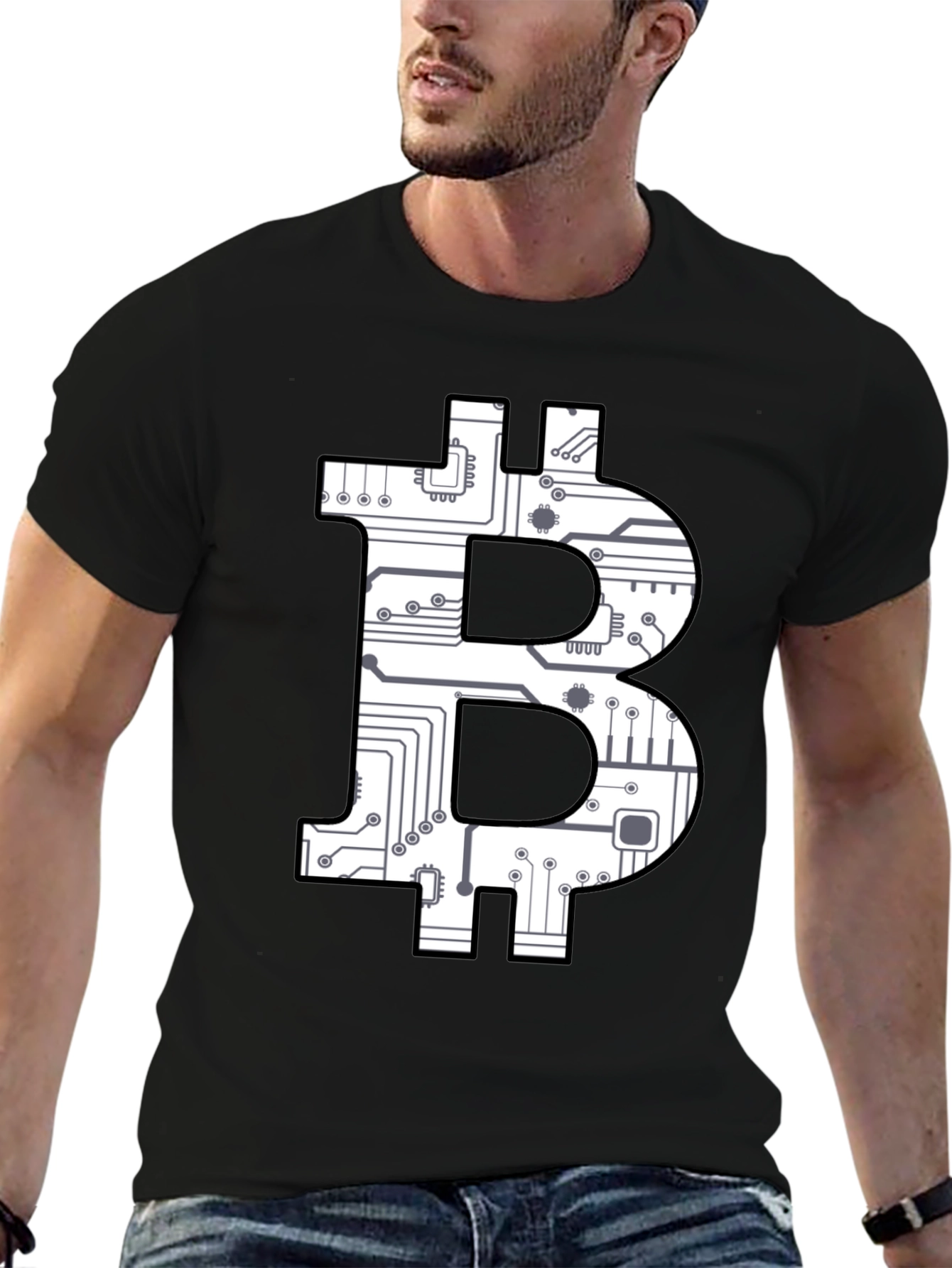Bitcoin Circuit Board Graphic T-Shirt