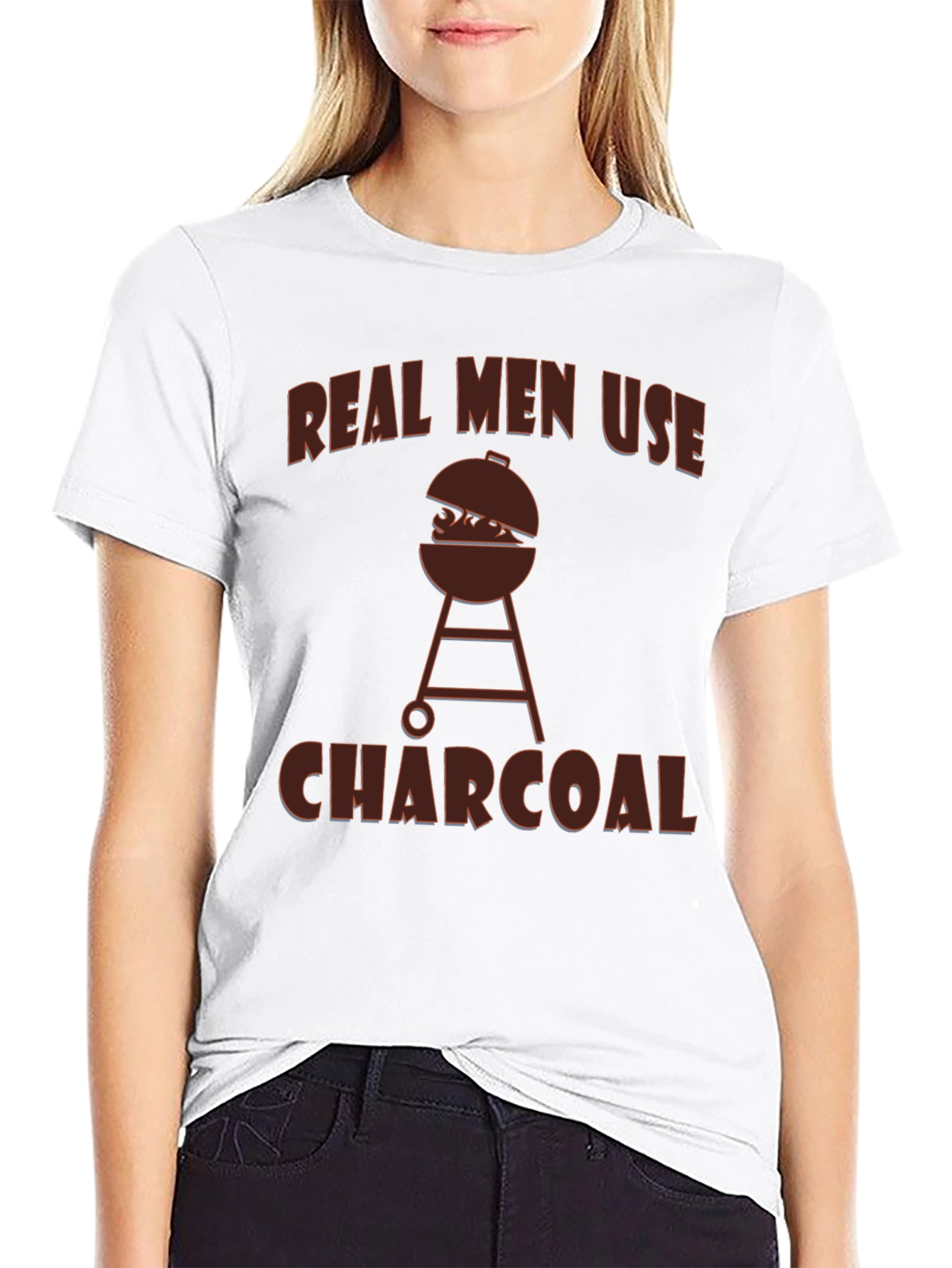 Real Men Use Charcoal BBQ T-Shirt