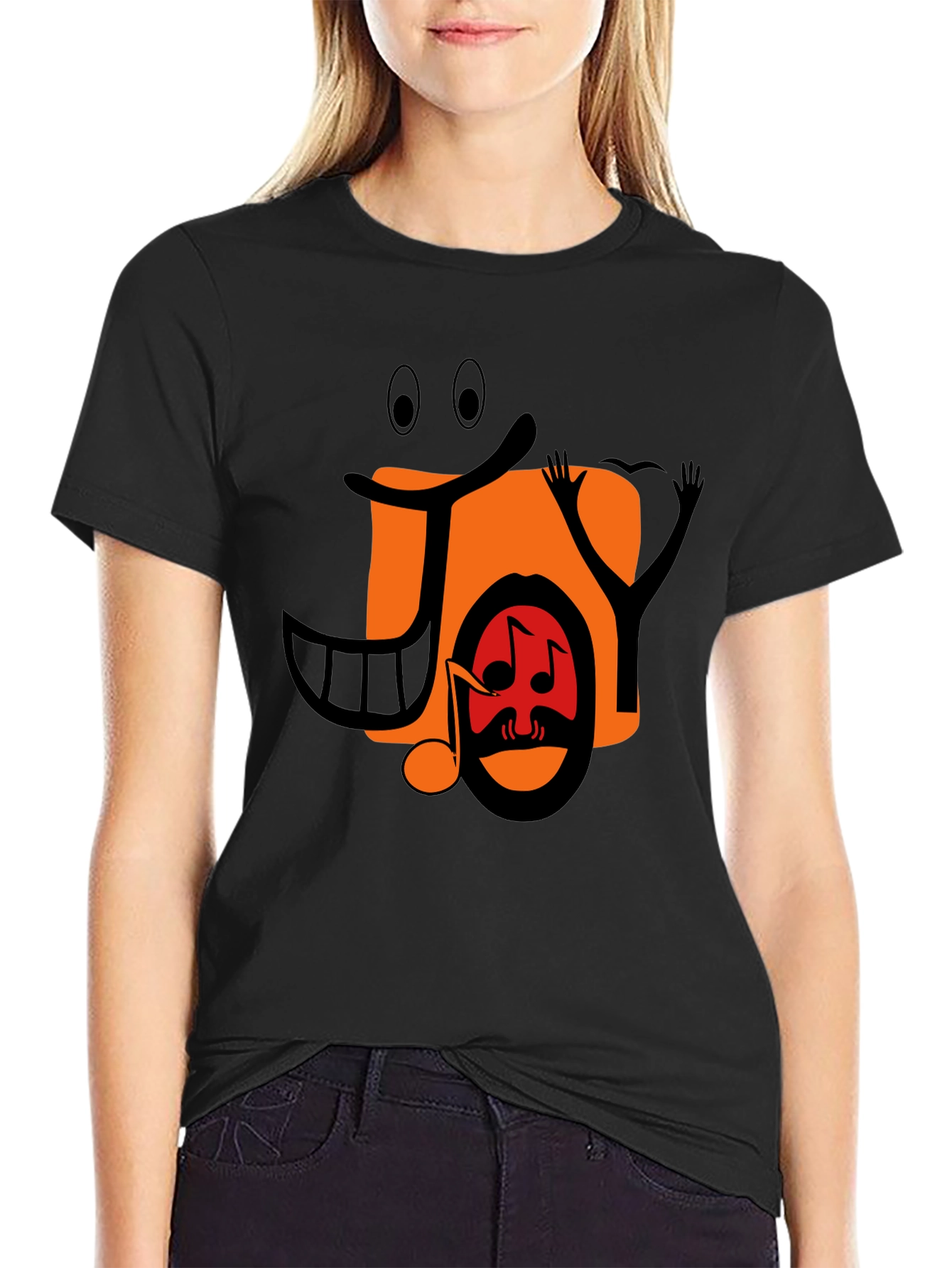 Joyful Music Graphic Tee - Black Unisex T-Shirt