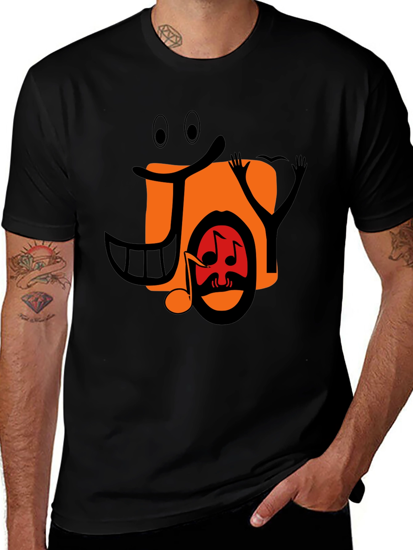 Joyful Music Graphic Tee - Black Unisex T-Shirt