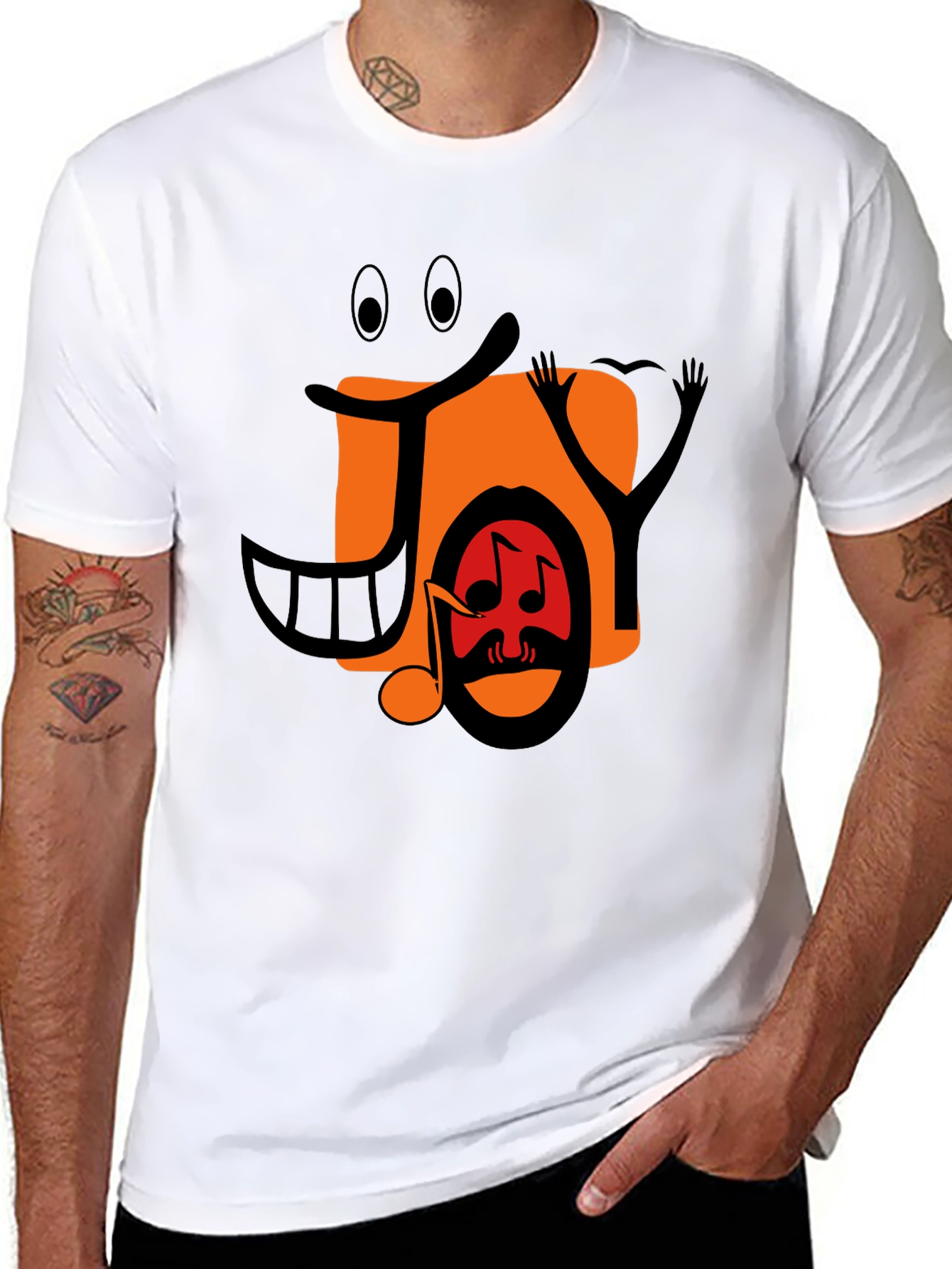 Joyful Music Graphic Tee - Black Unisex T-Shirt