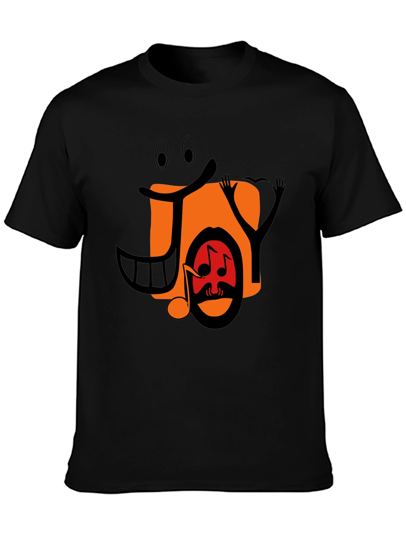 Joyful Music Graphic Tee - Black Unisex T-Shirt