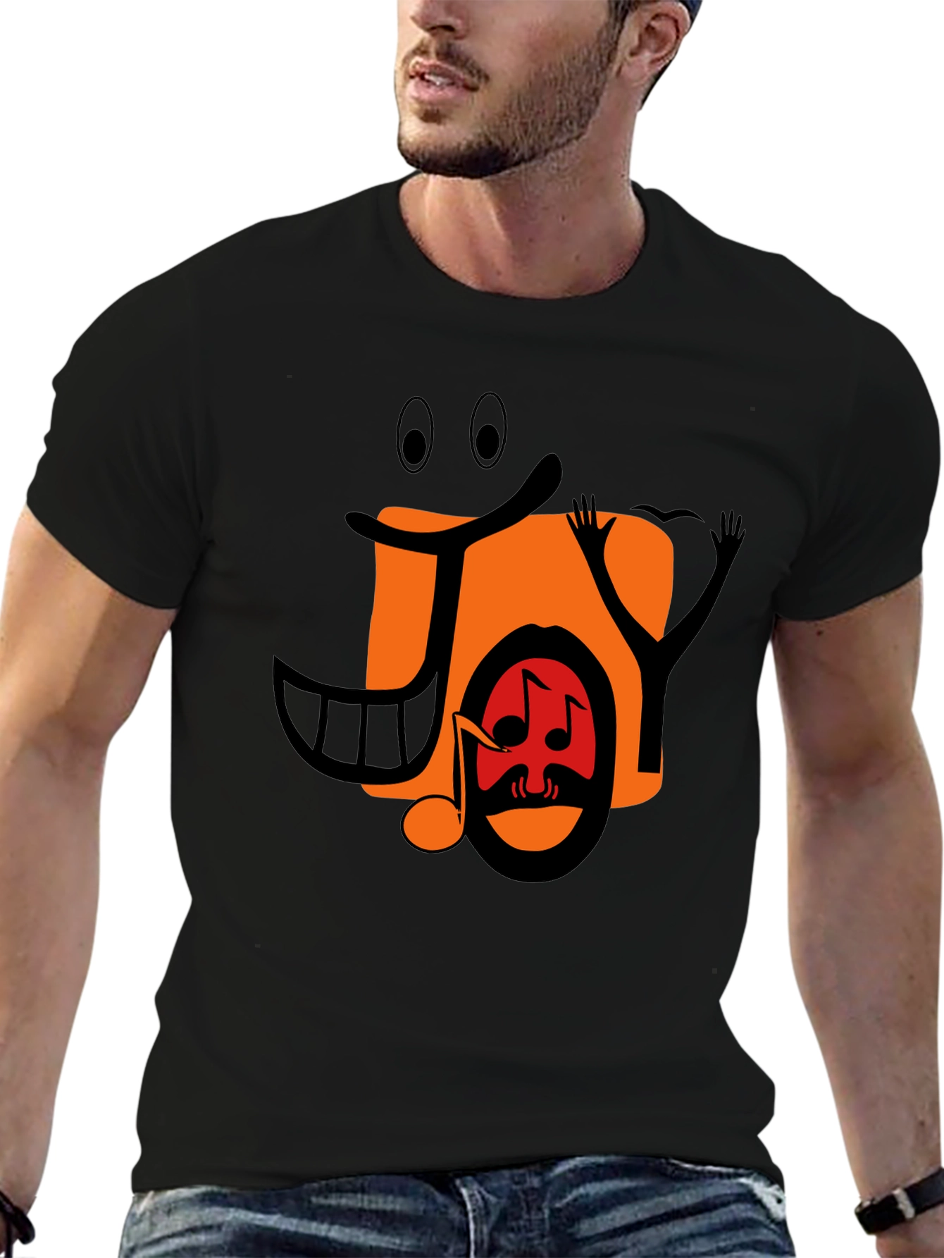 Joyful Music Graphic Tee - Black Unisex T-Shirt