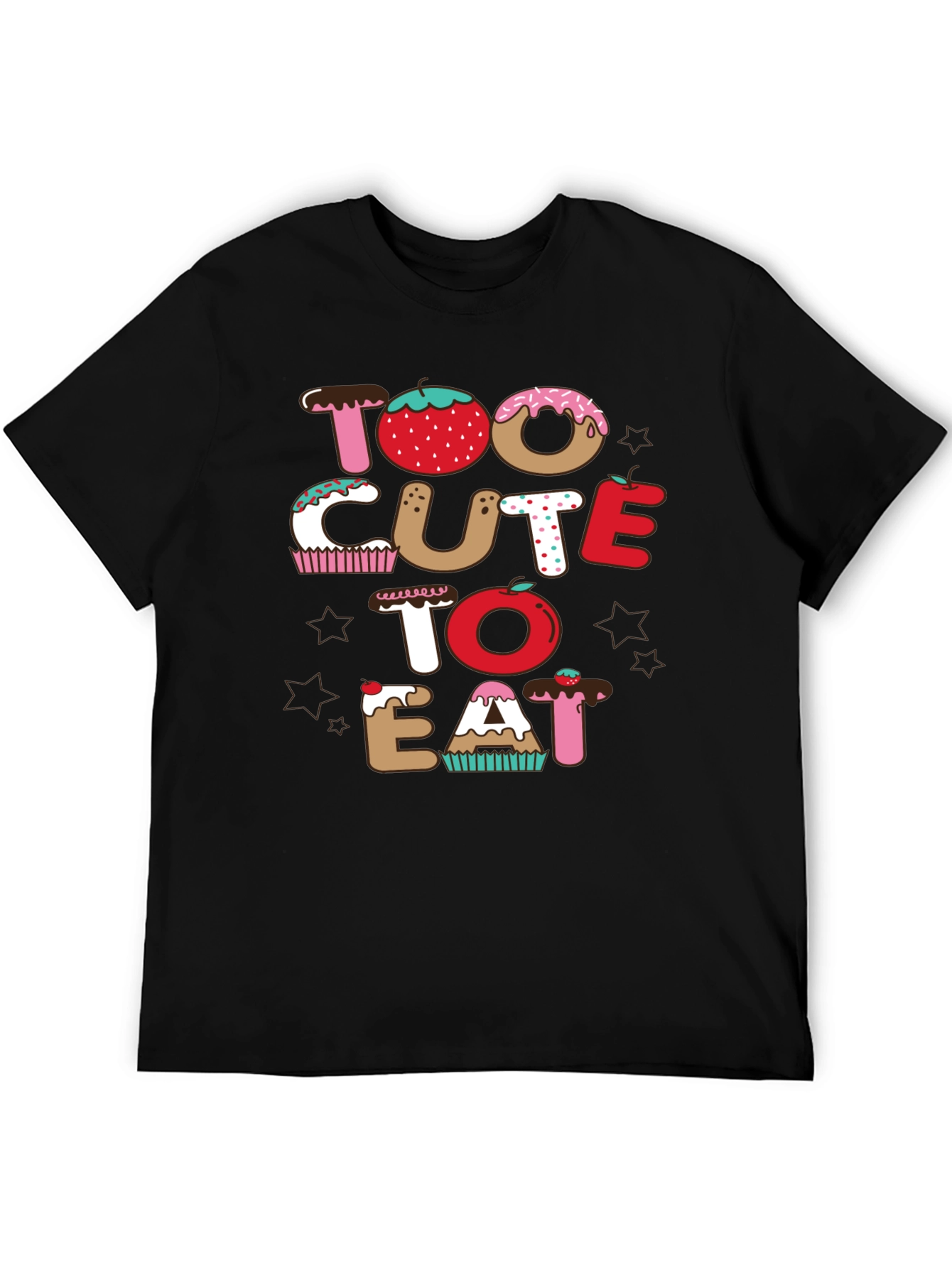 Too Cute To Eat Black T-Shirt