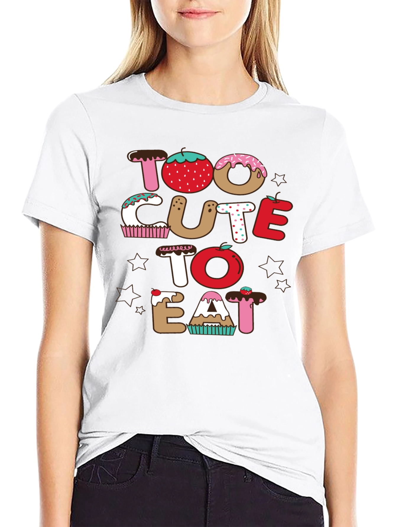 Too Cute To Eat Black T-Shirt