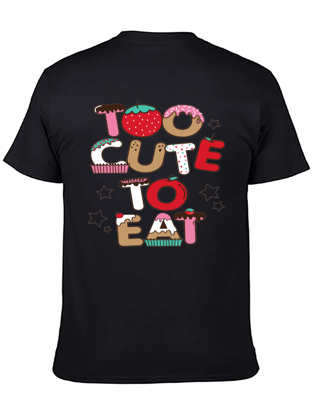 Too Cute To Eat Black T-Shirt