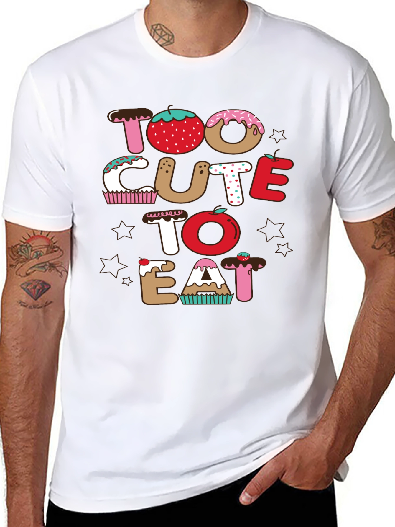 Too Cute To Eat Black T-Shirt